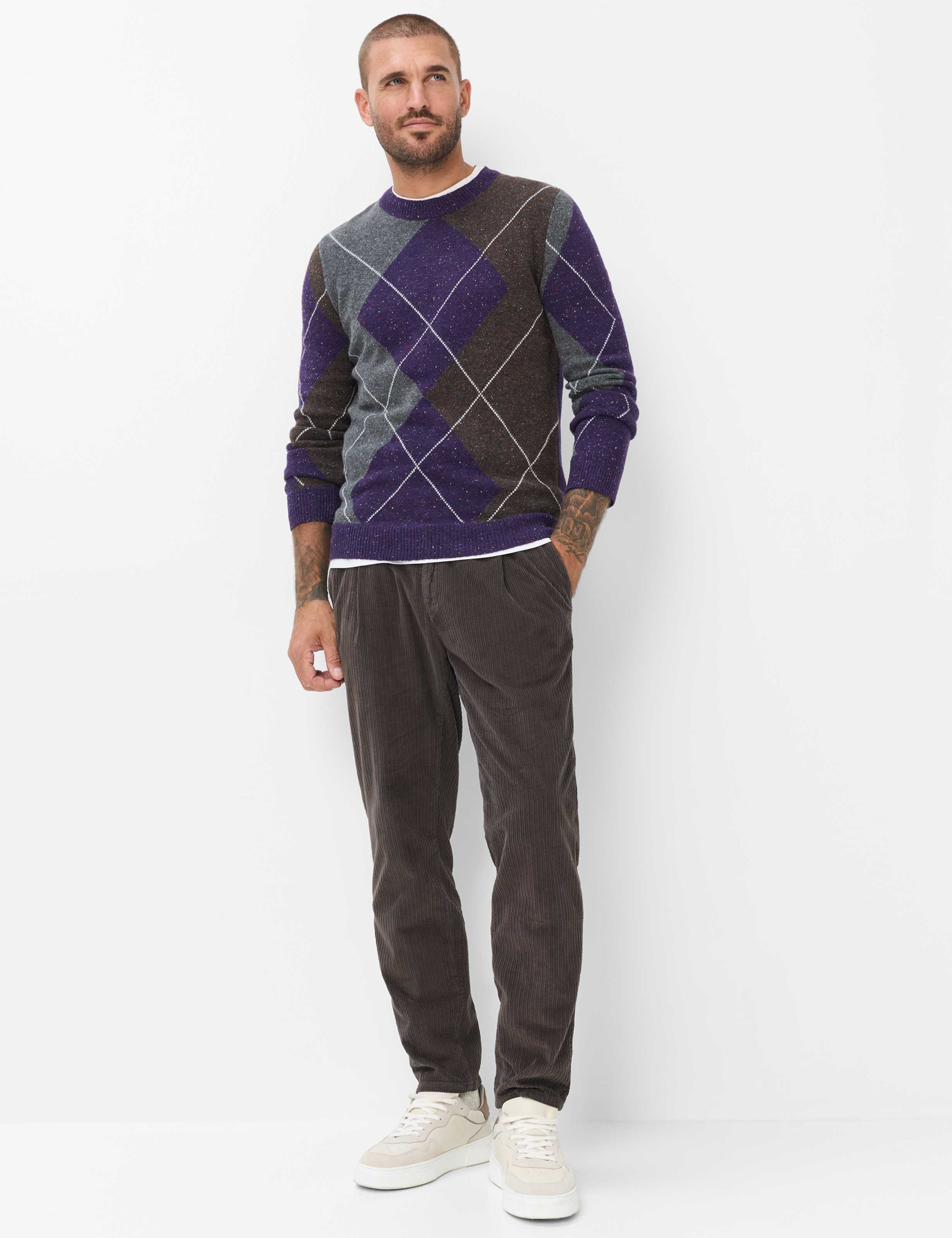 Herren Style RICK Dunkles Lila  Model Outfit