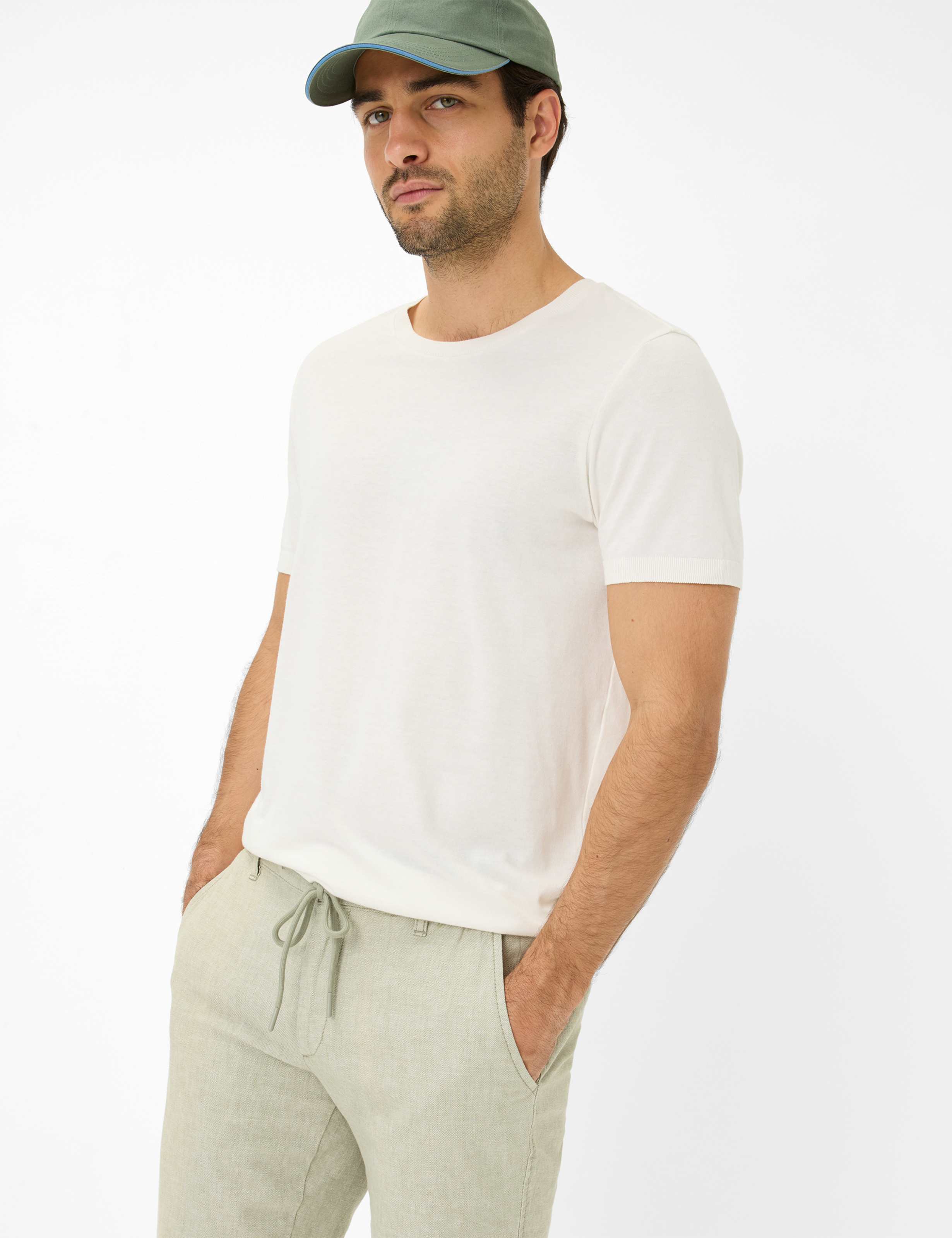 Men Style BALU Light Green Modern Fit Detail 1
