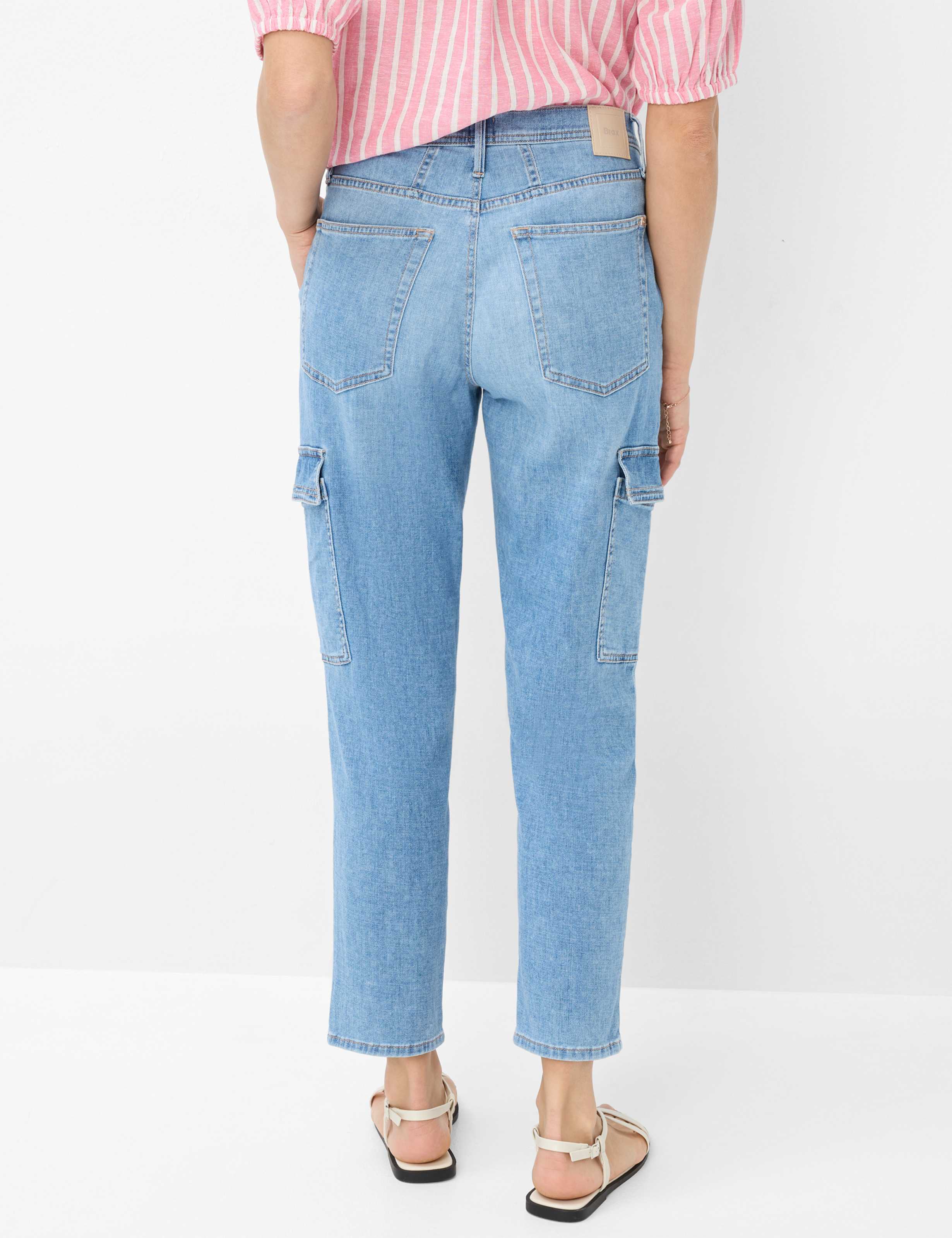 Dames Style MILEY S Denim Blauw Relaxed Fit Model achterkant