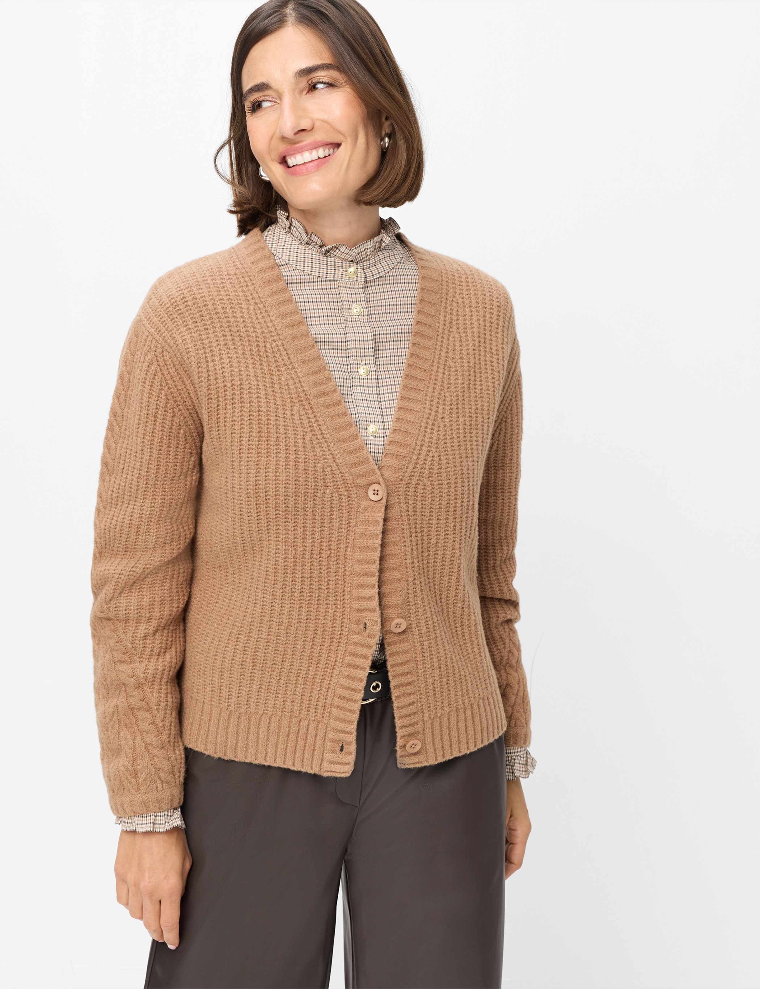 Brax Dames Vest  Style ALICIA walnut, lichtbruin, maat 34
