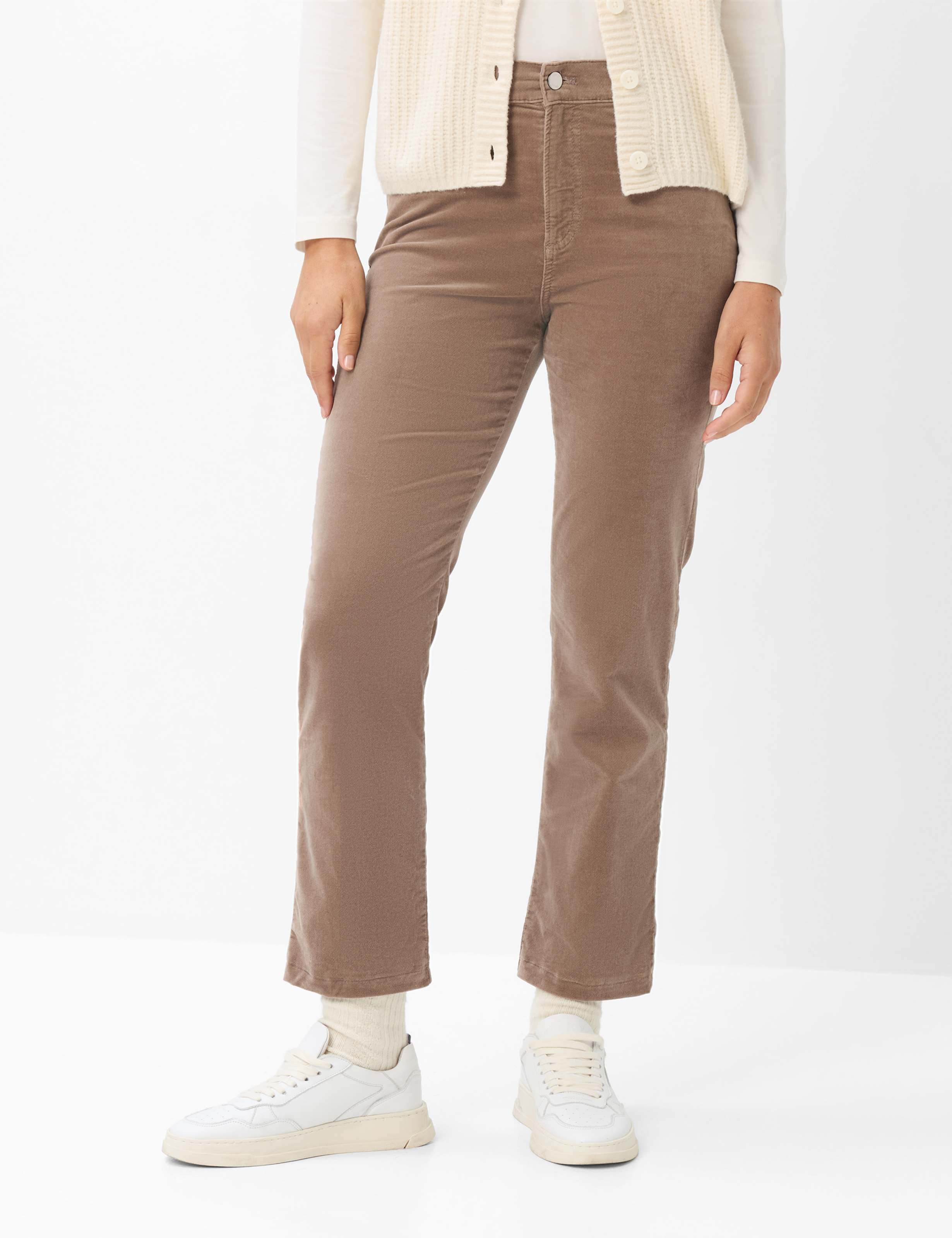 Women Style MAY S Beige Cigarette Fit Model Front