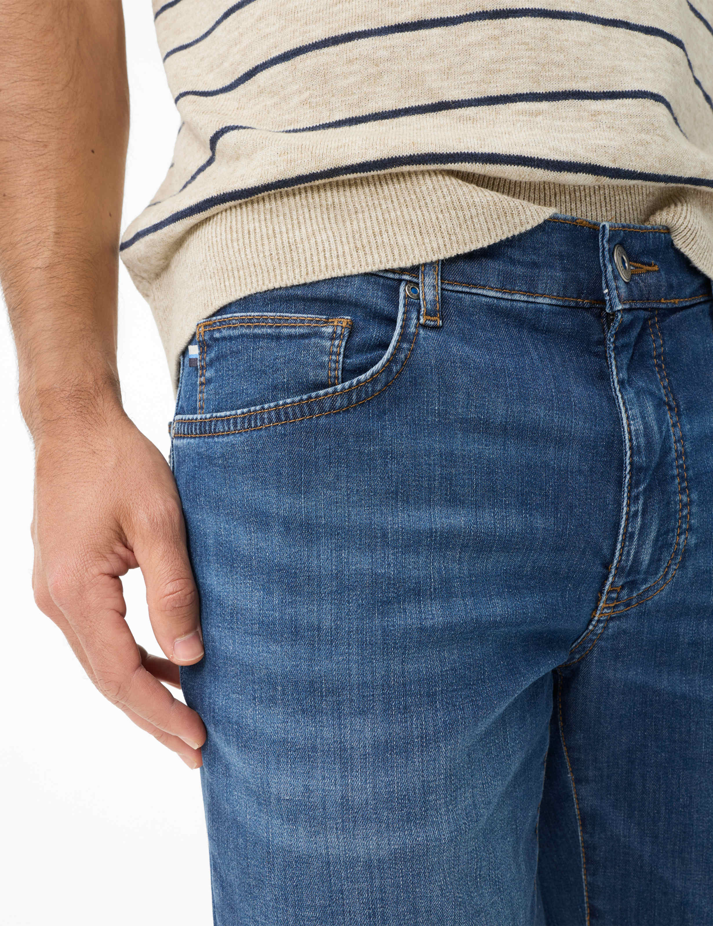 Men Style CADIZ Denim Blue Straight Fit Detail 2