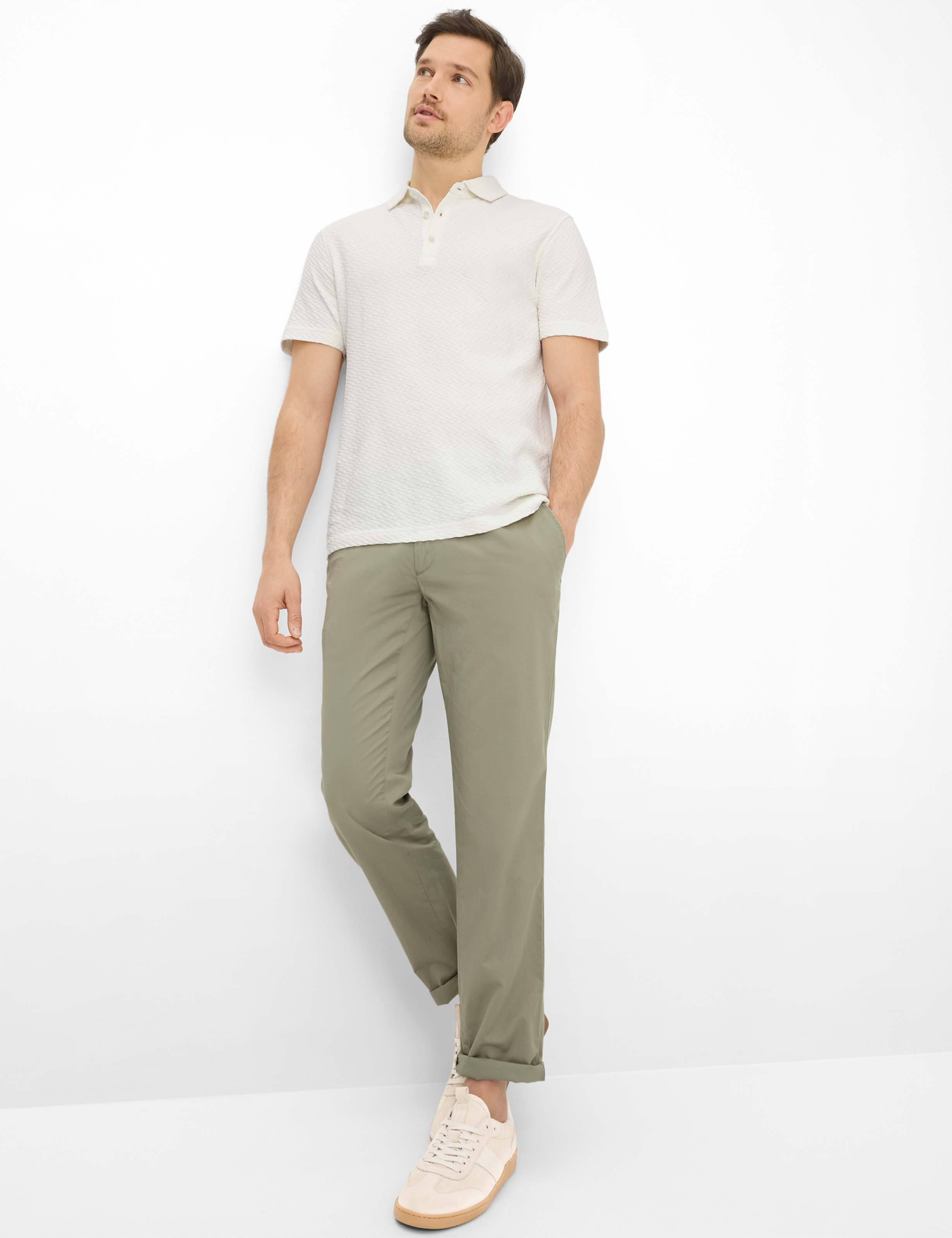 Men Style FABIO Green Modern Fit Model Outfit