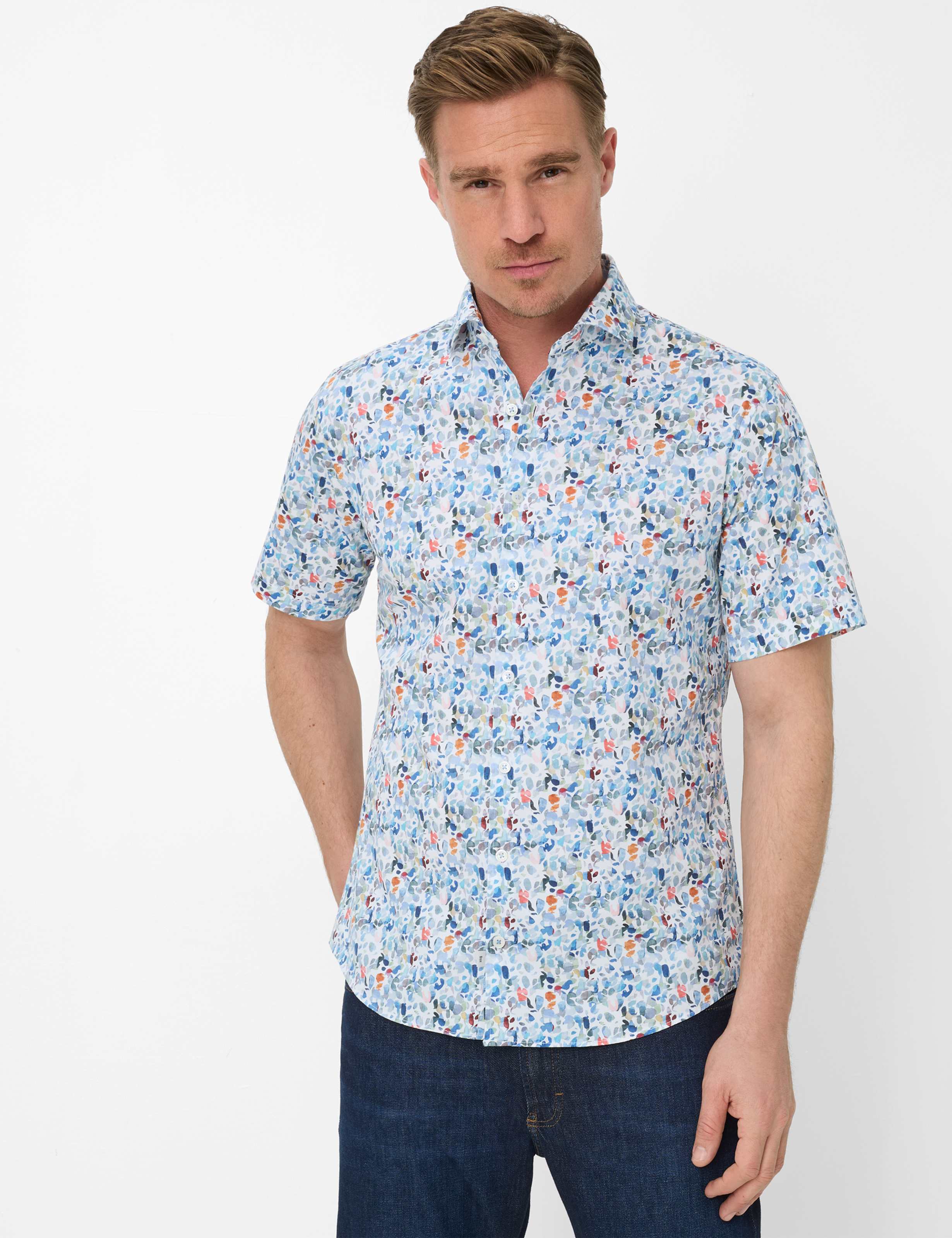 Thumbnail - Brax Herren Hemd Style HARDY cove, Blau, Gr. XL