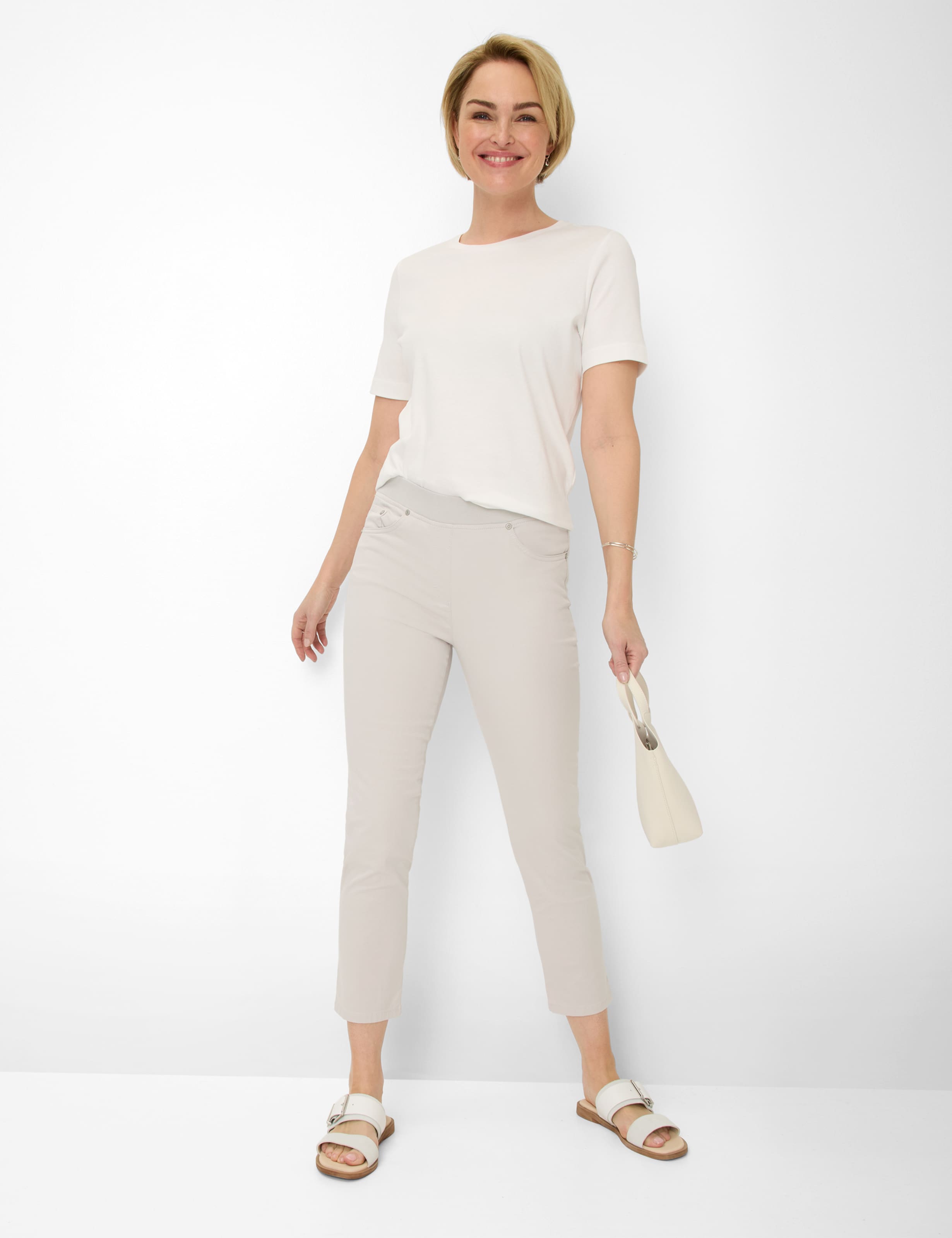 Damen Style PAMINA 6/8 Grau Slim Fit Model Outfit