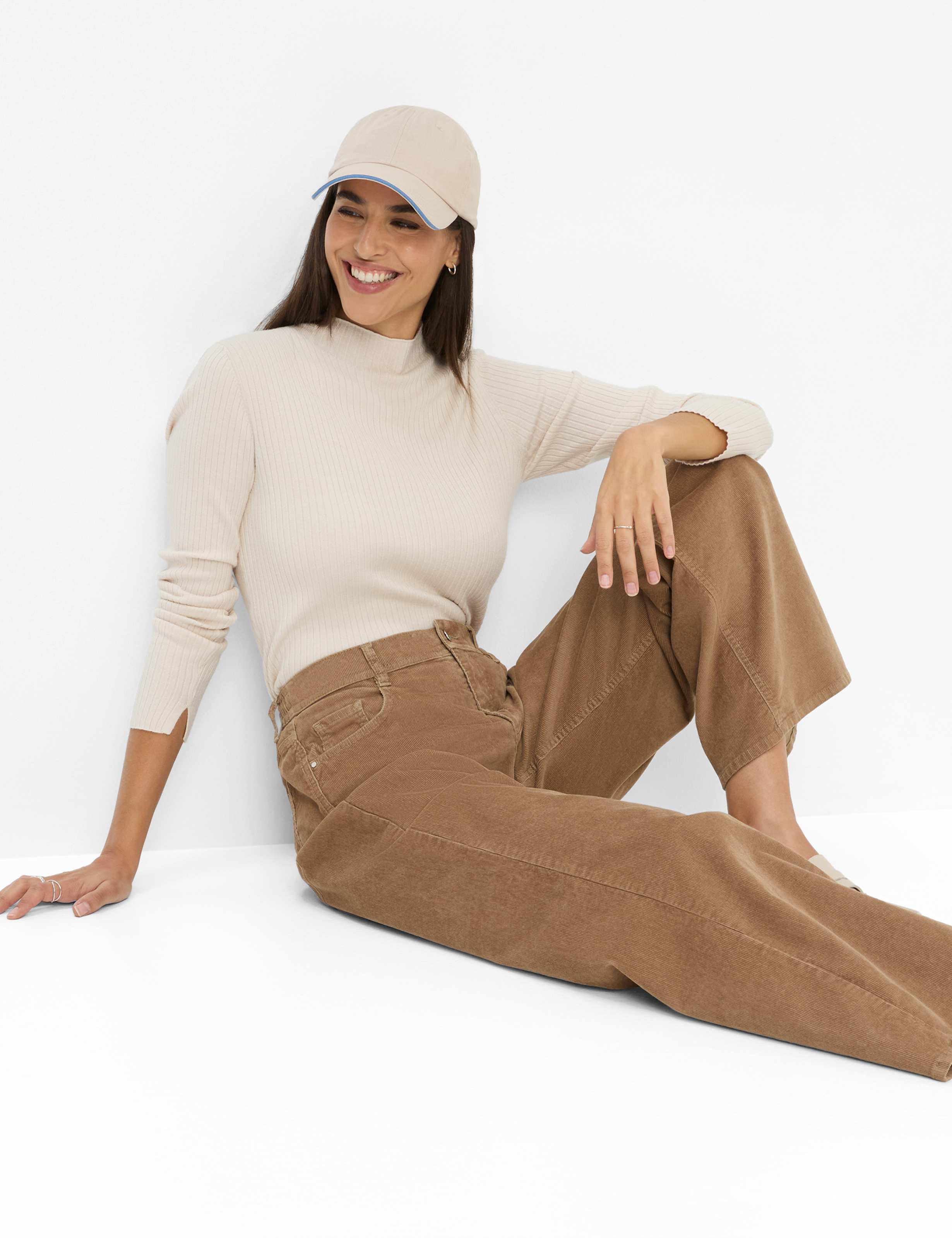 Femme Style MORGAN Marron Clair Wide Leg Détail 1