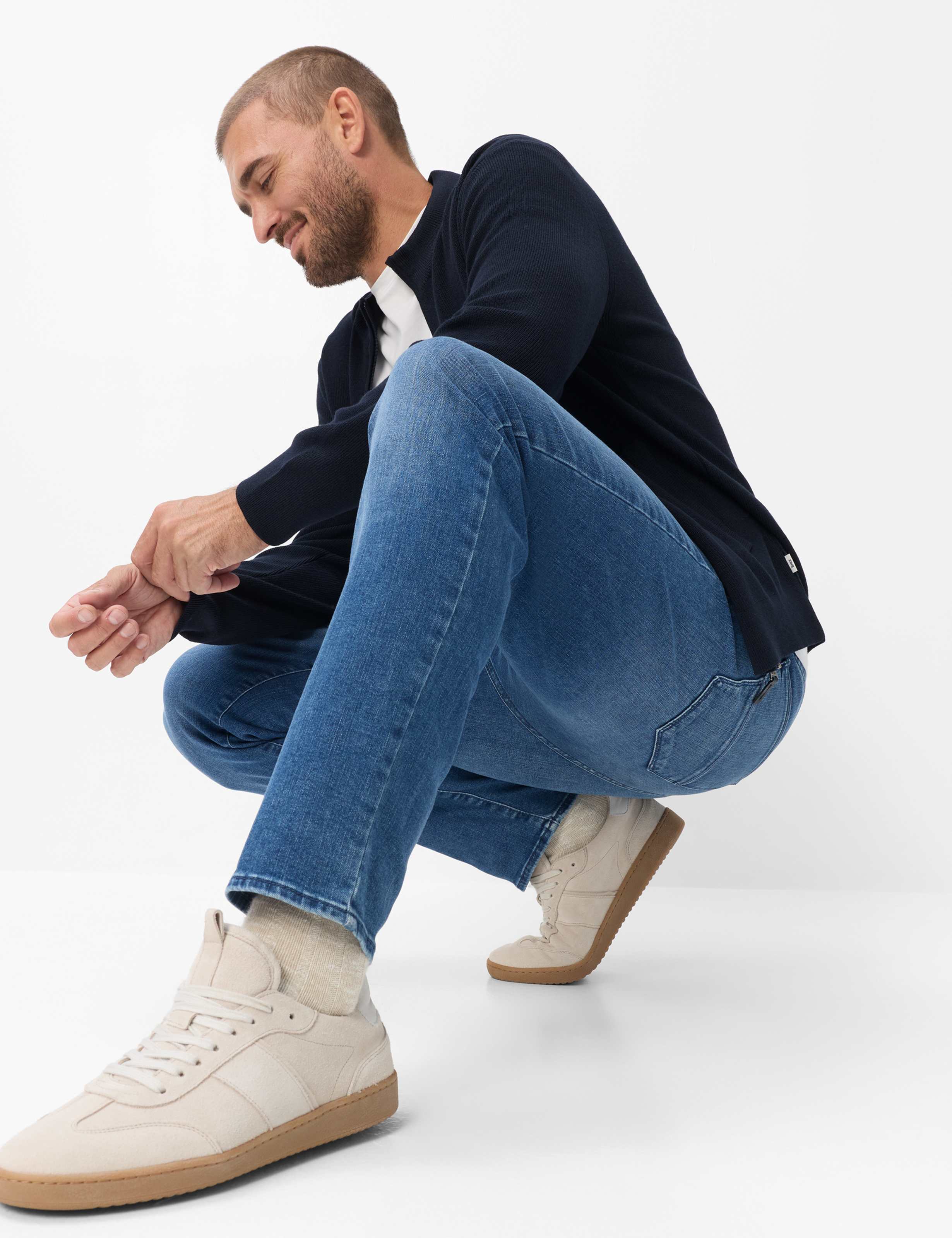 Homme Style CADIZ Denim Bleu Straight Fit Détail 1