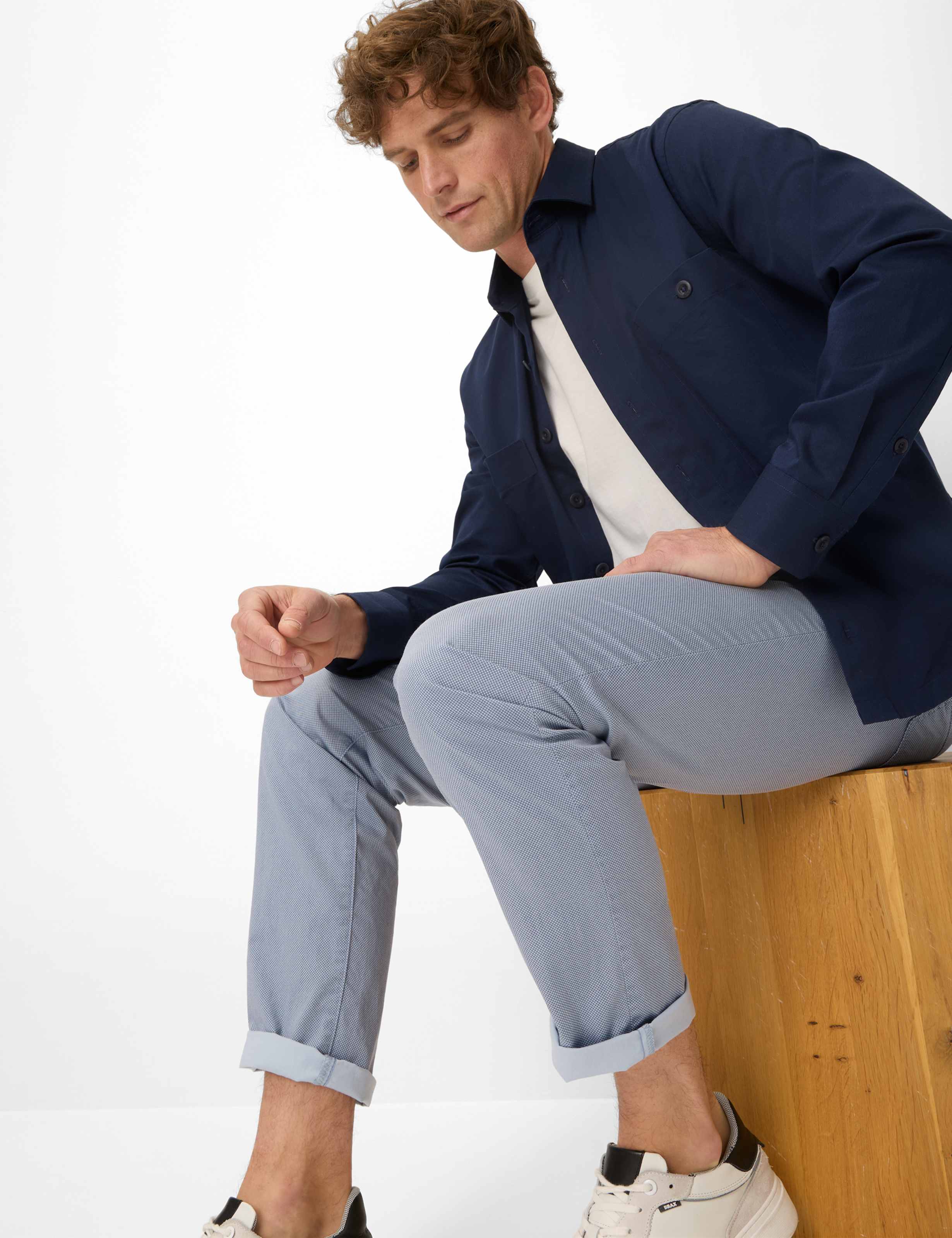 Men Style CADIZ Blue Straight Fit Detail 1