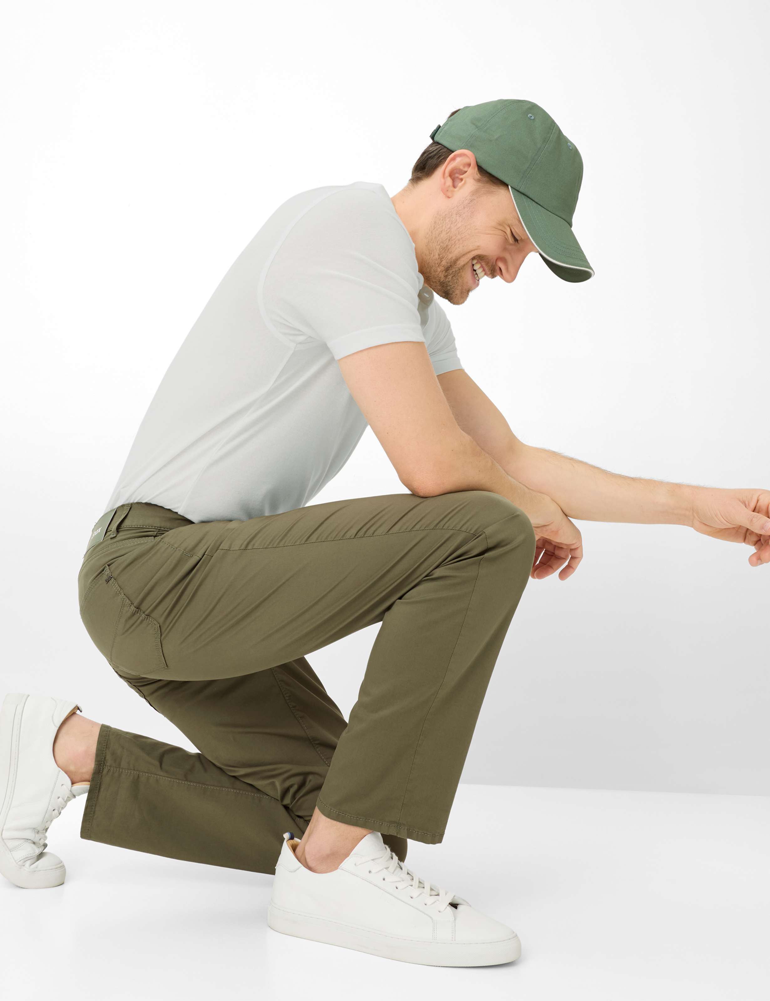 Homme Style CADIZ Vert - Olive Straight Fit Détail 1