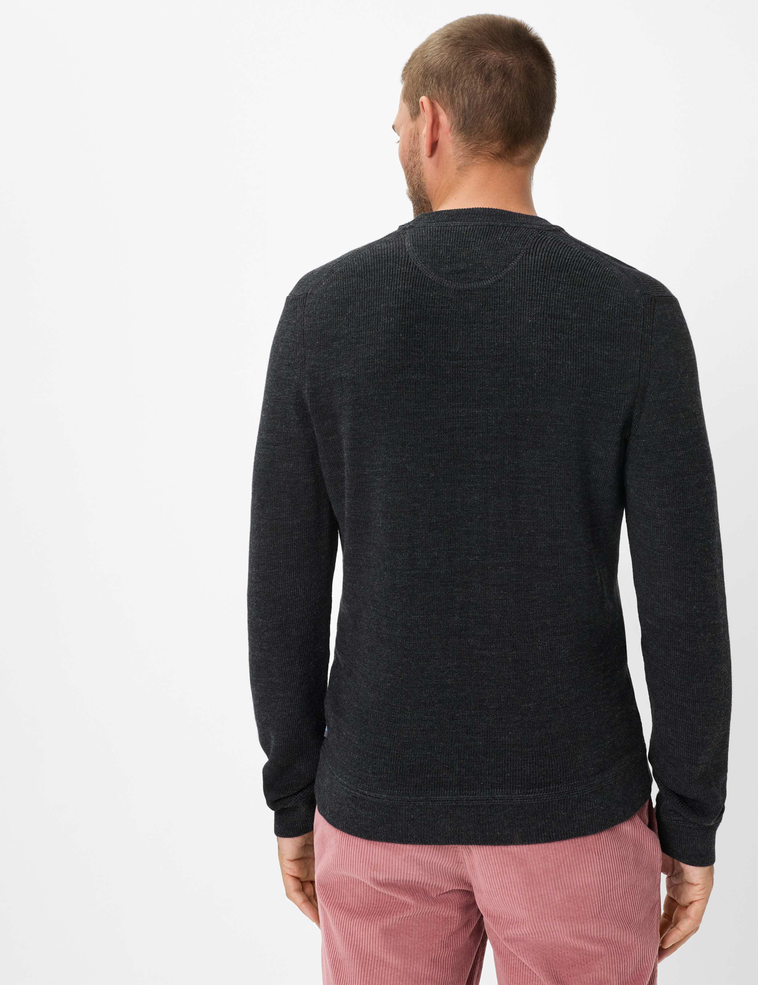 Thumbnail - Brax Herren Strickpullover Style ROY cement, dunkelgrau, Gr. XXXL
