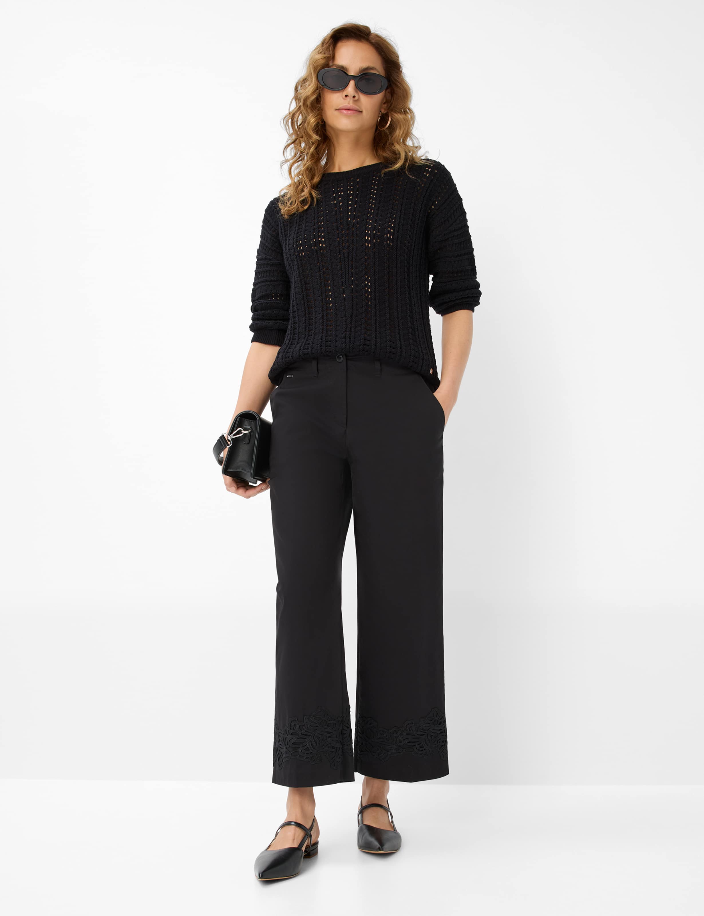 Femme Style MAINE S Noir Wide Leg Tenue du mannequin