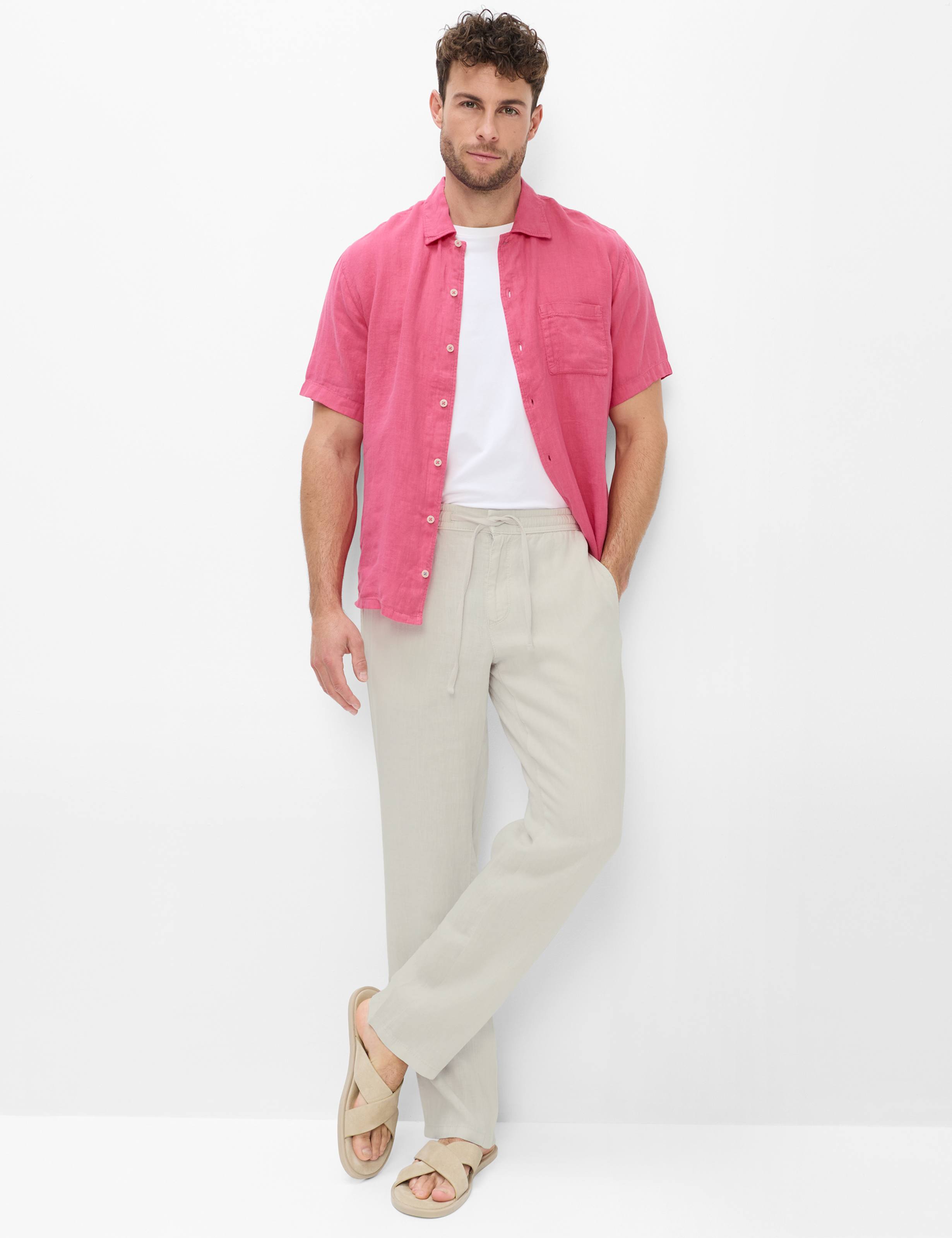 Herren Style ELIAS Hellbeige Relaxed Fit Model Outfit