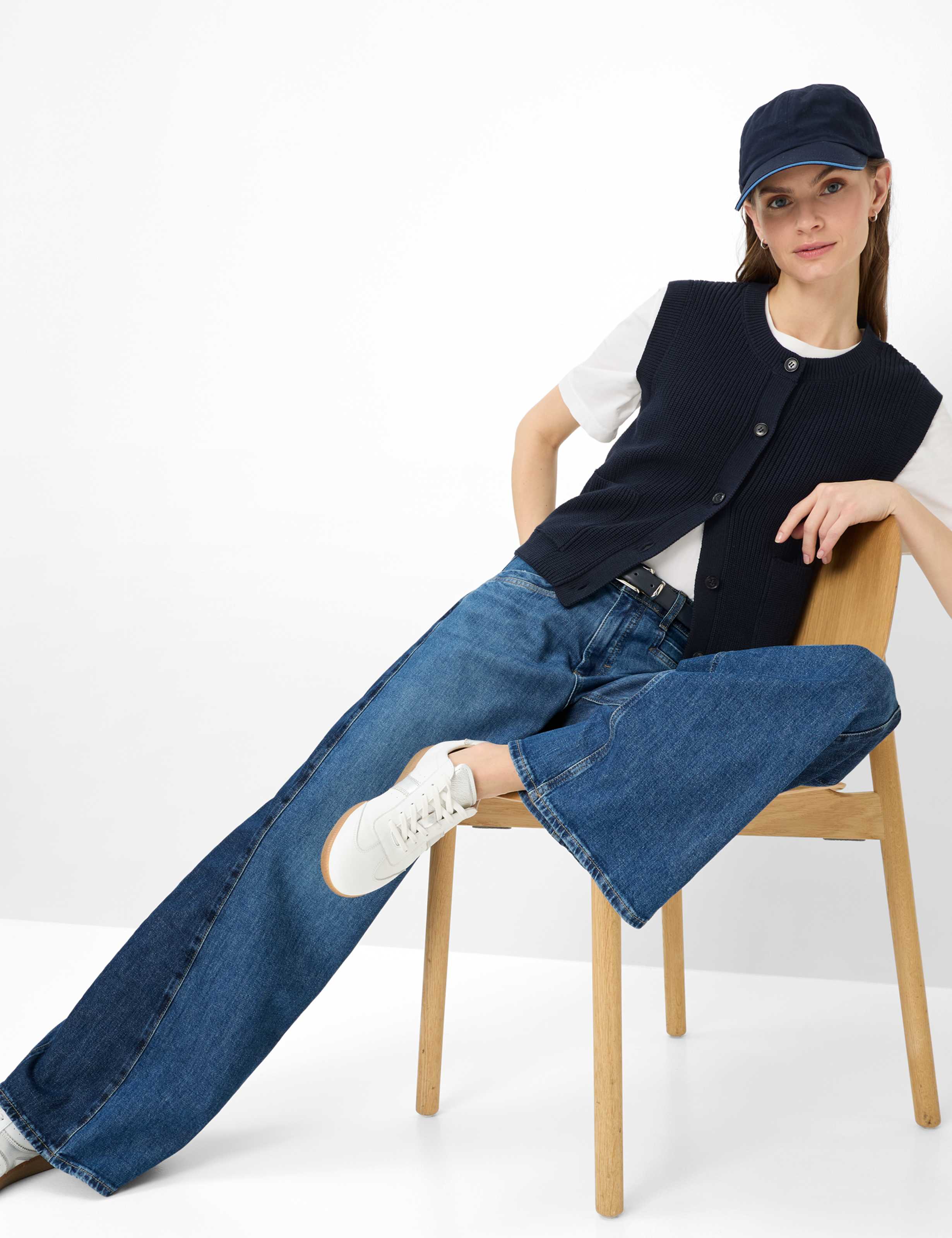 Women Style MORGAN Denim Light Blue Wide Leg Detail 1