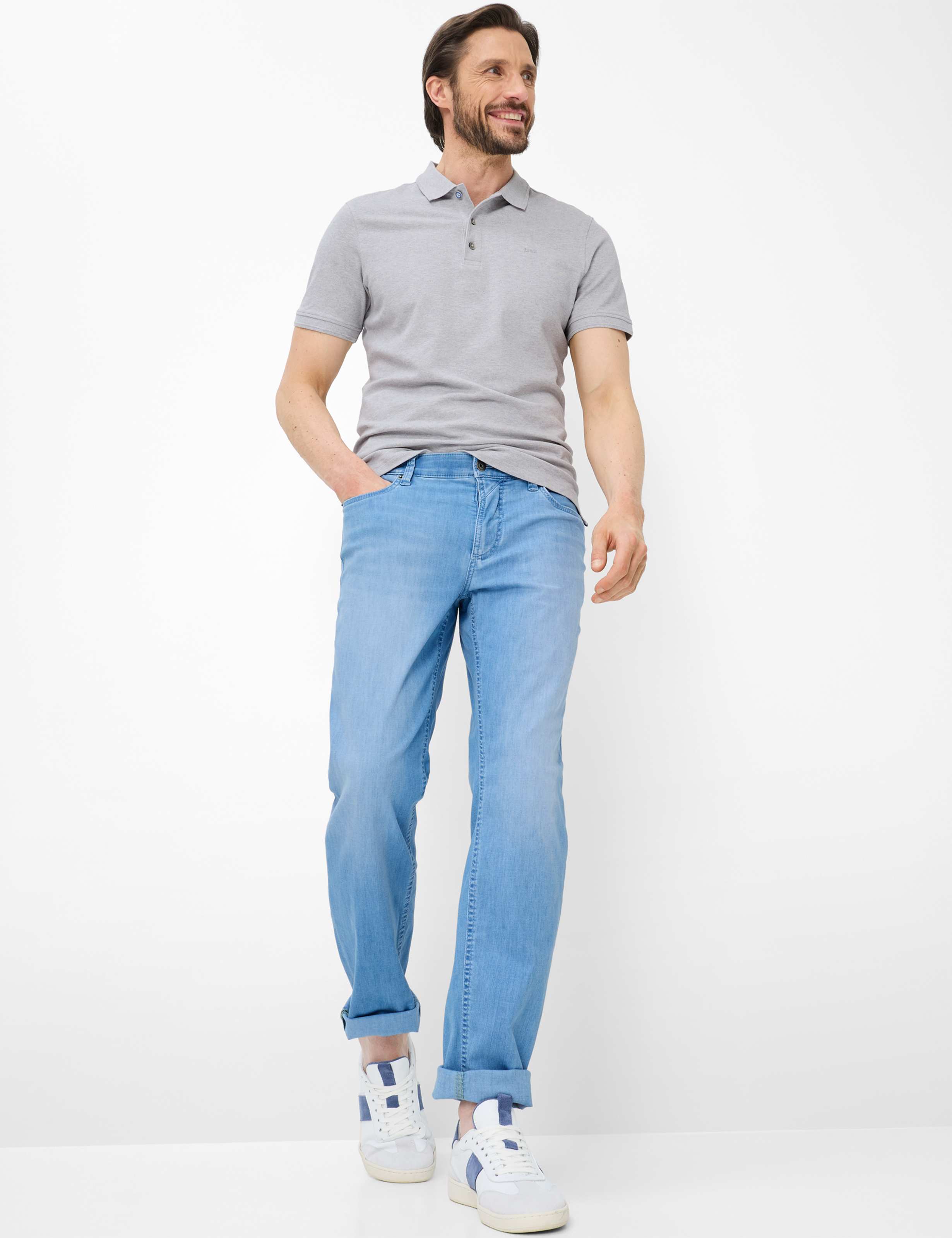 Herren Style LUKE Denim Hellblau Regular Fit Model Outfit