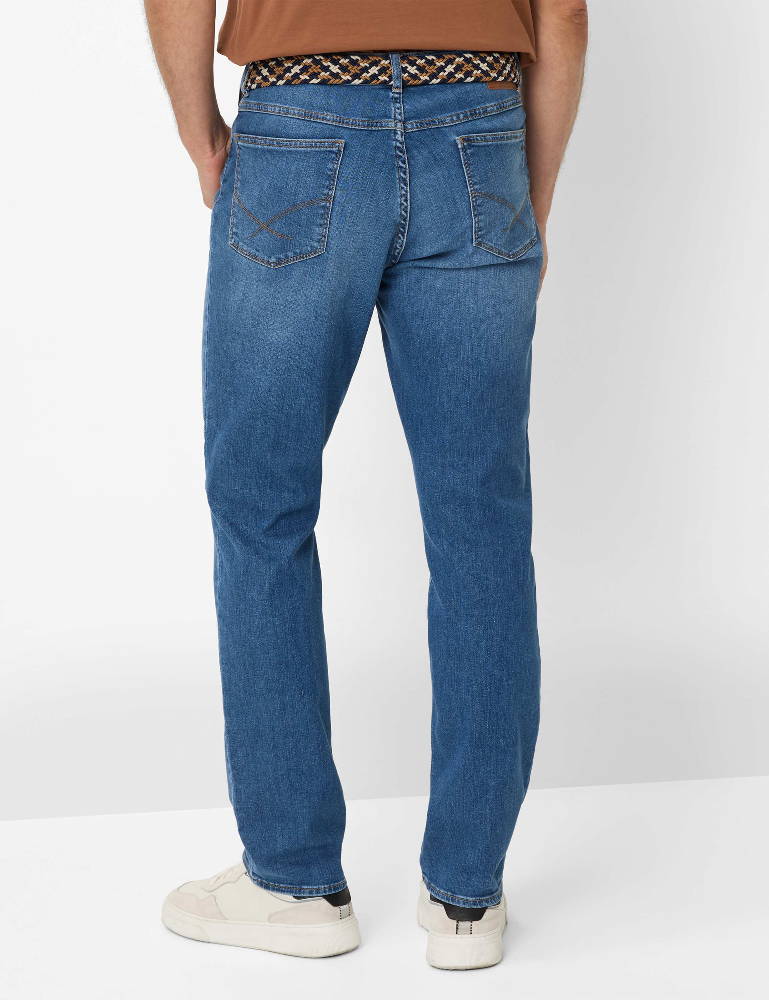 Men Style COOPER Denim Blue Regular Fit Model back