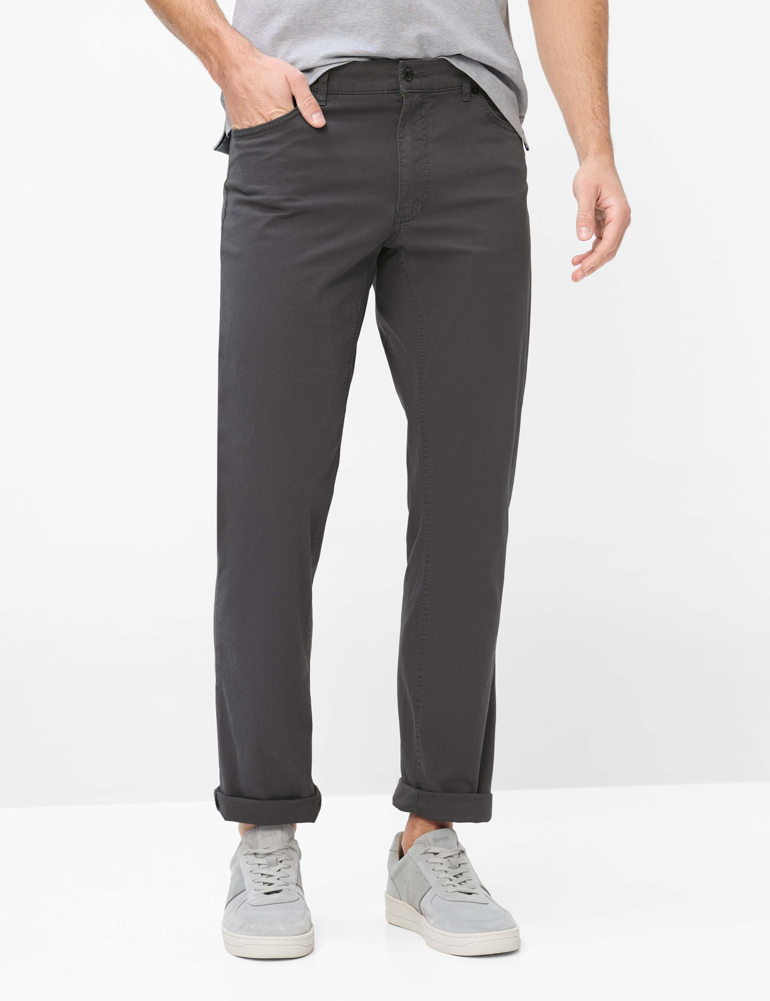 Brax Herren Five-Pocket-Hose Style COOPER, dunkelgrau, Gr. 34/34