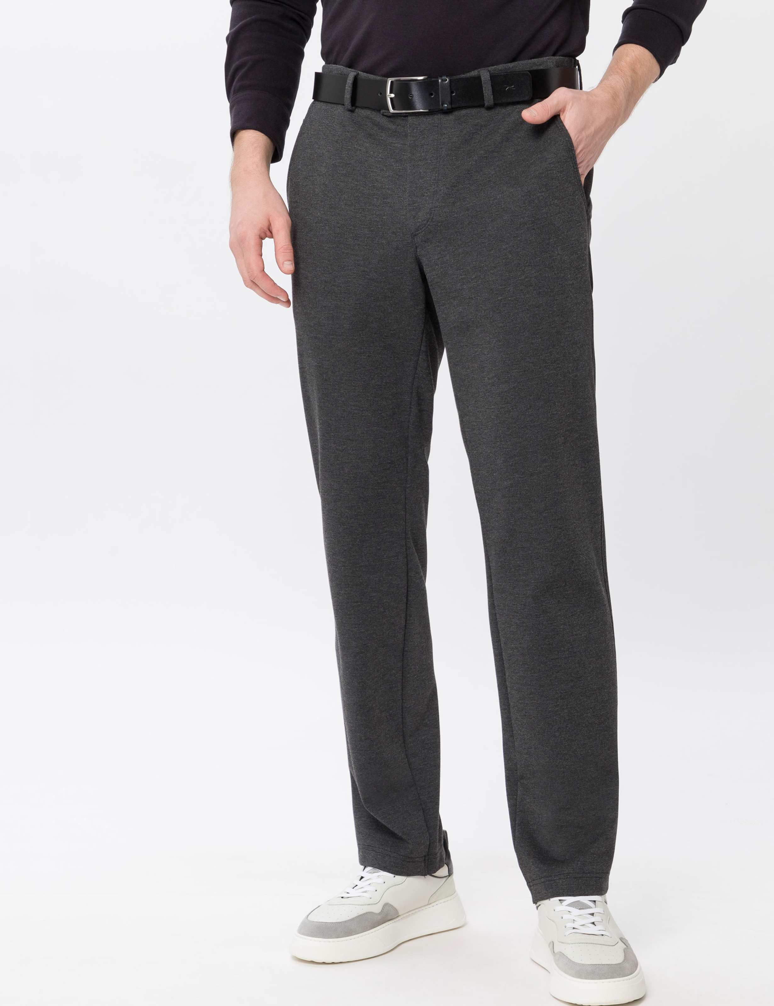 Eurex by Brax Herren Flatfronthose Style THILO ANTHRACITE, dunkelgrau, Gr. 295U