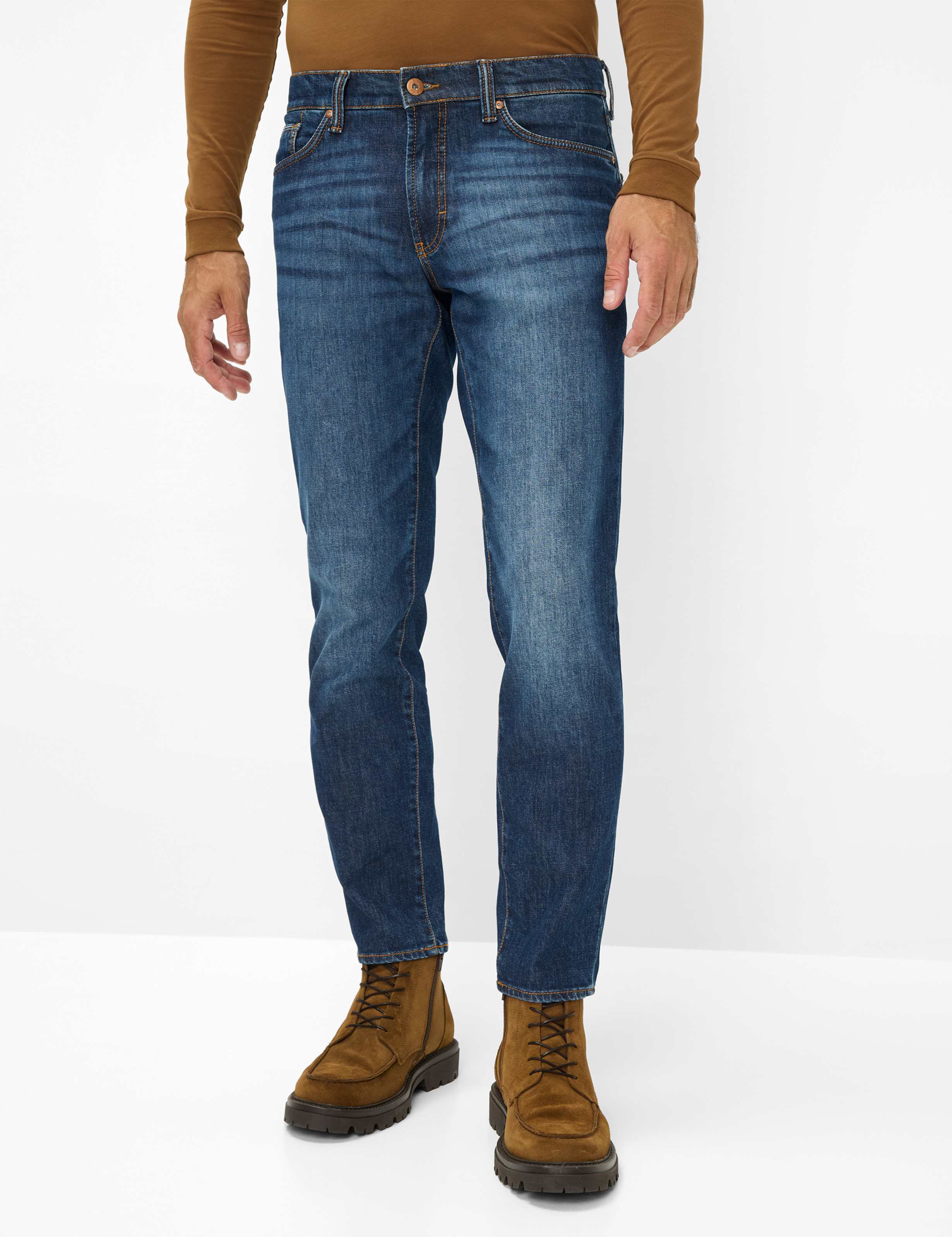 Brax Herren Five-Pocket-Hose Style CURTIS VINTAGE BLUE USED, denim blau, Gr. 36/30