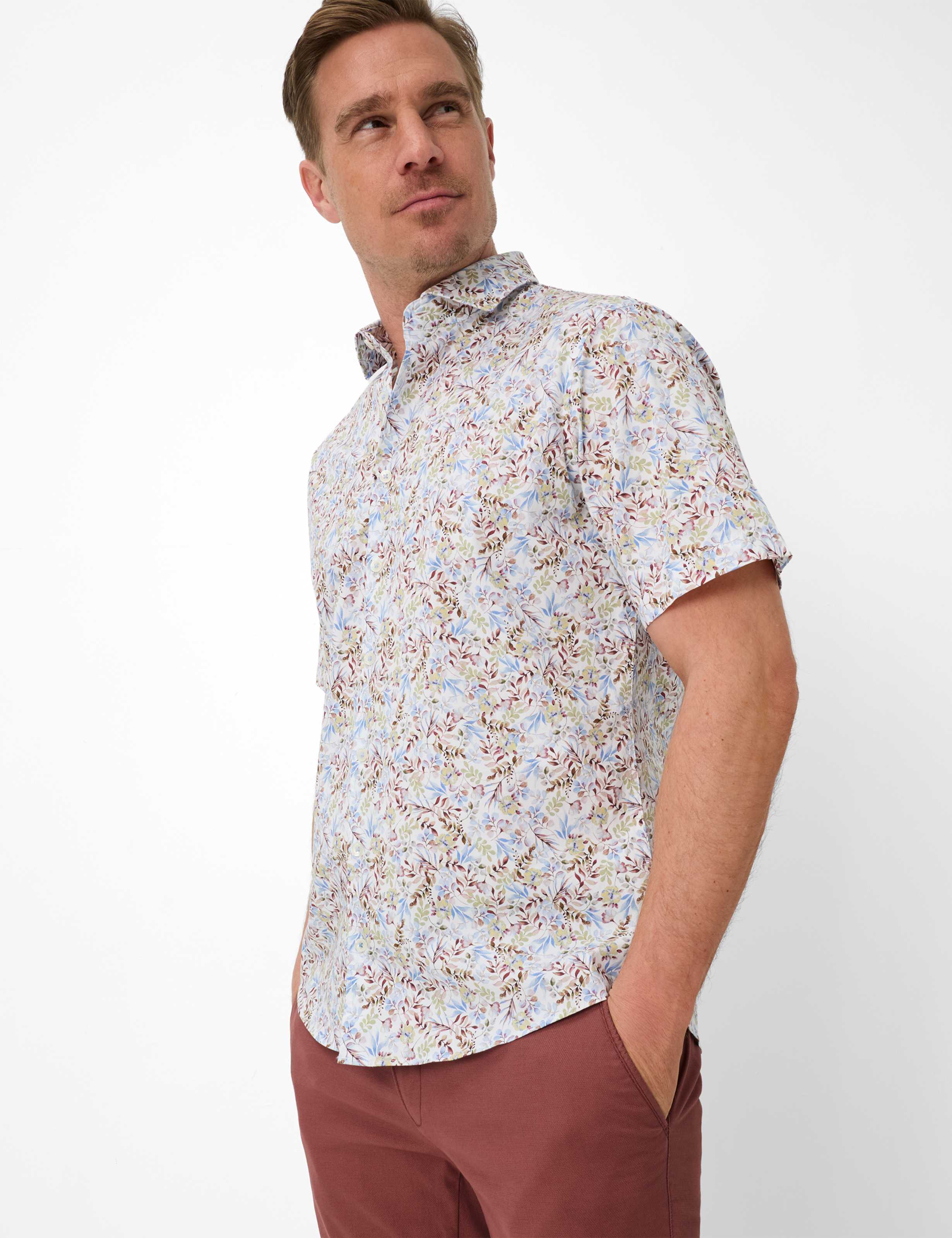 Brax Herren Hemd Style HARDY herb, grün, Gr. XL