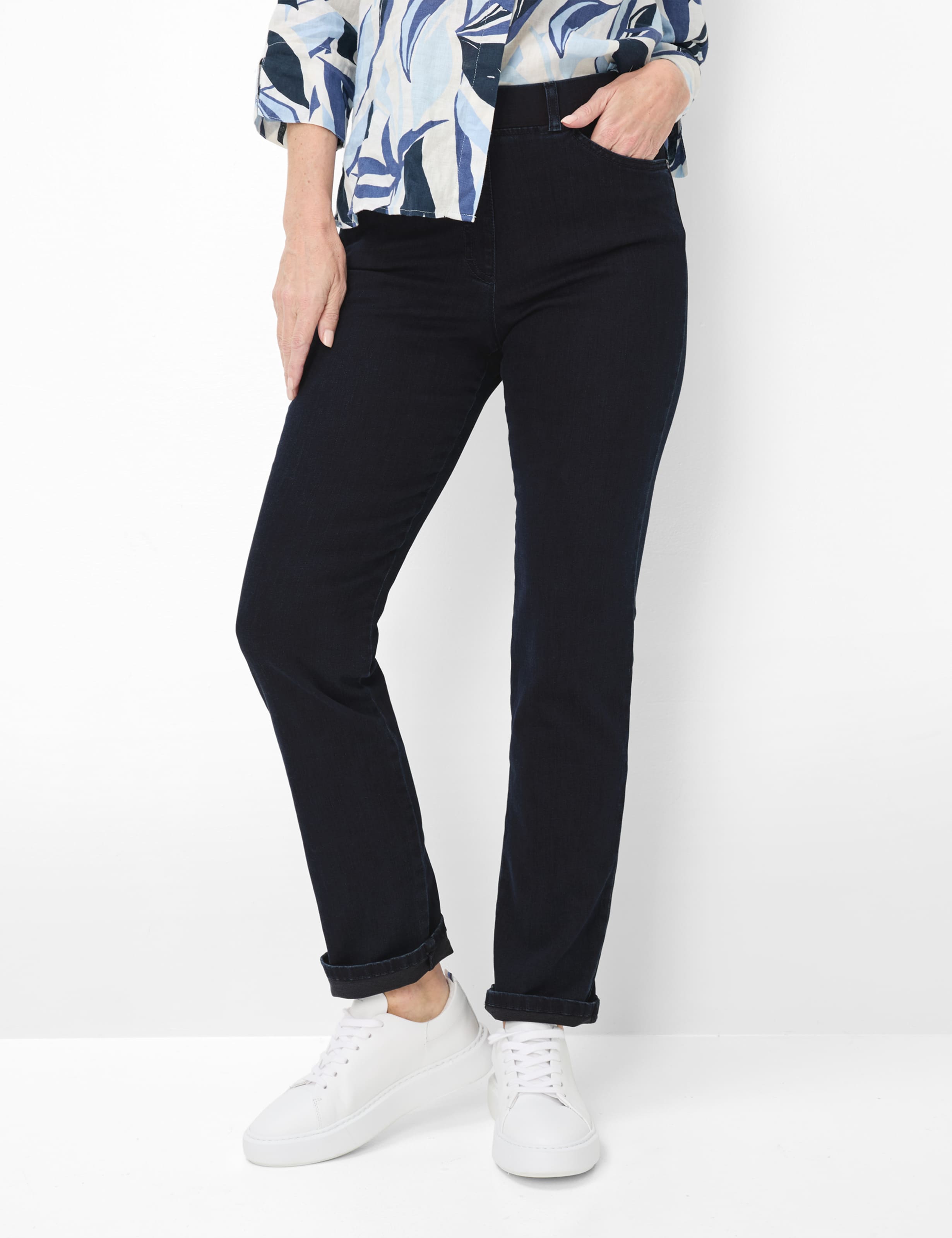 Raphaela by Brax Damen Schlupfhose Style LAVINA JOY DARK BLUE, denim dunkelblau, Gr. 48