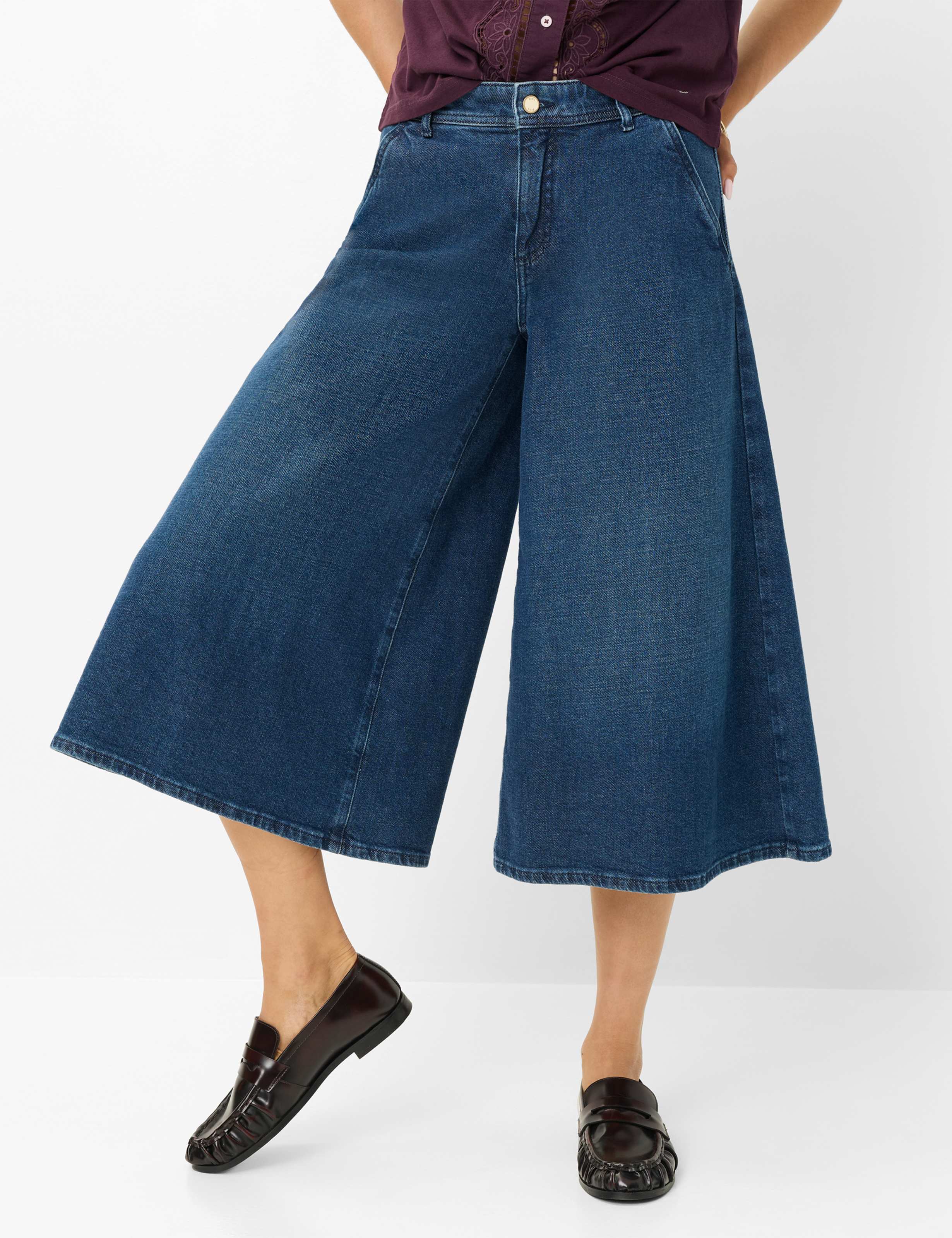 Brax Damen Hose Style MELLI S USED DARK BLUE, denim dunkelblau, Gr. 32K