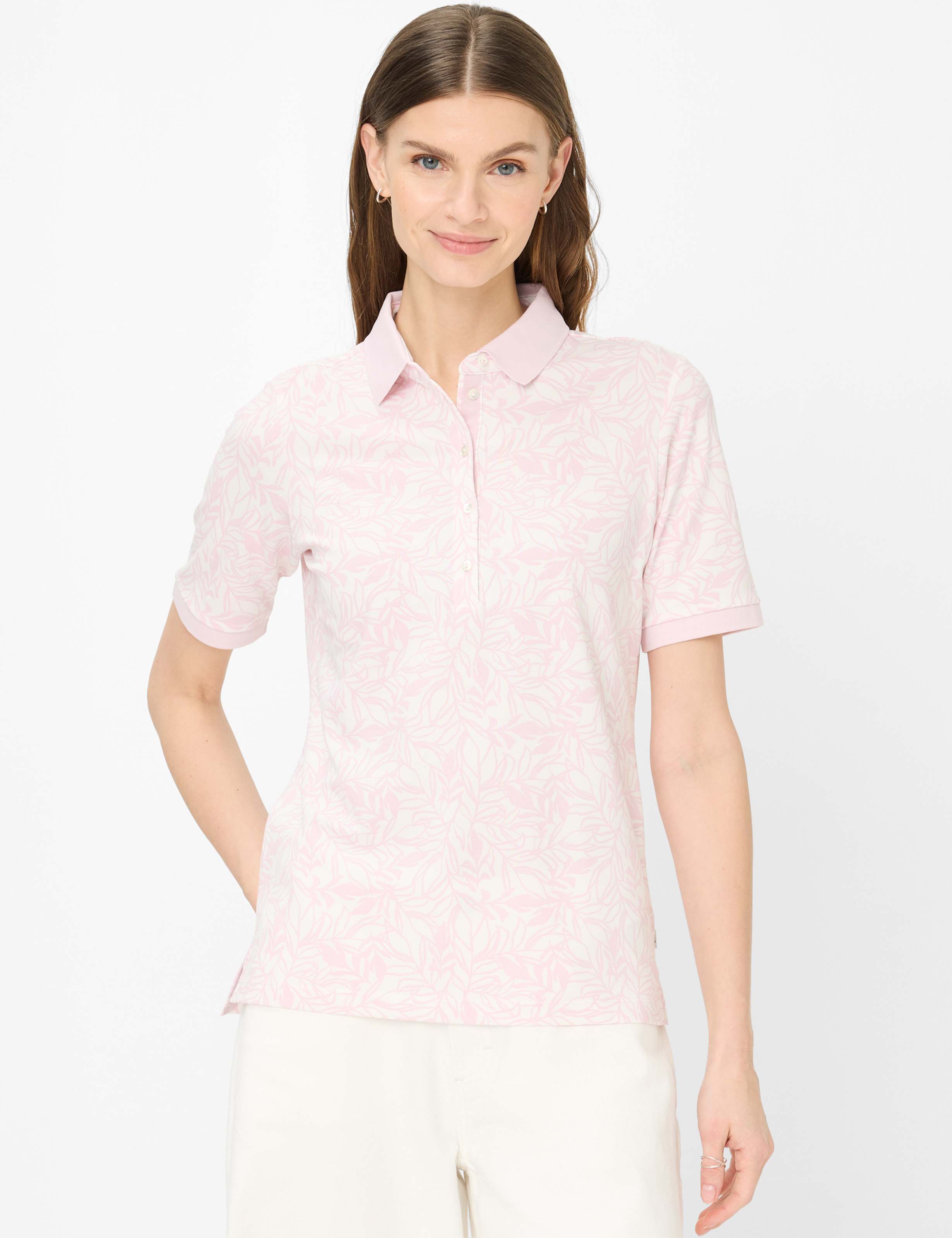 Brax Damen Polo Style CLEO S dark dusty rose, Rosa, Gr. 38