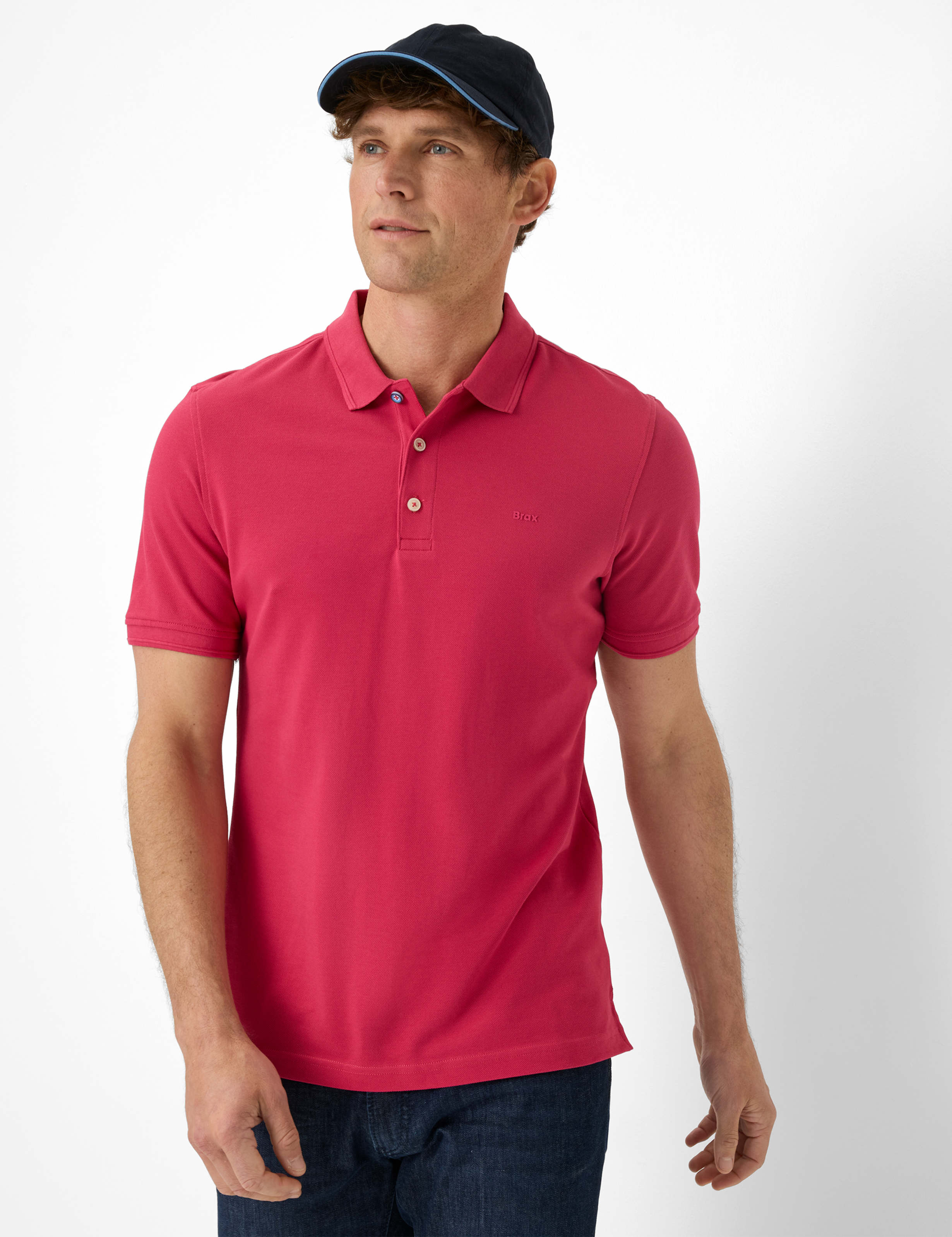 Brax Herren Polo Style PETE berry, hellrot, Gr. 4XL