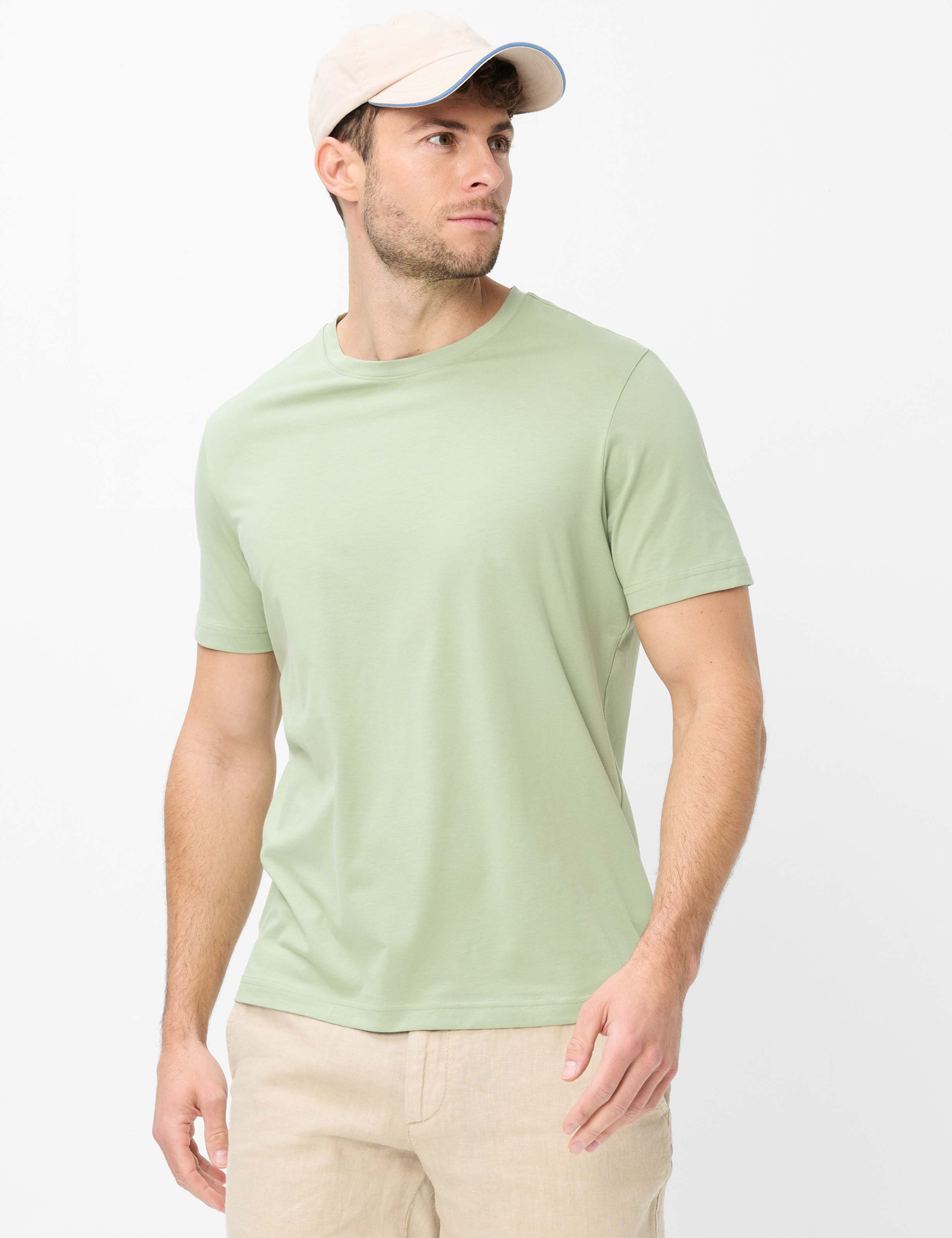 Brax Herren Shirt Style TED herb, hellgrün, Gr. XXXL
