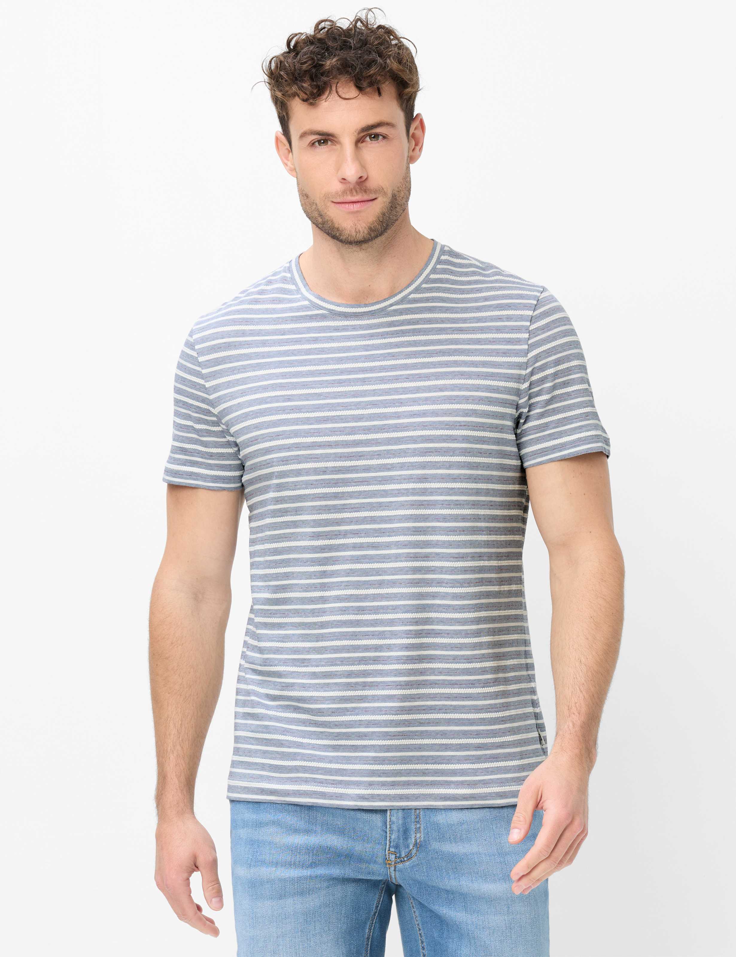 Brax Herren Shirt Style TJADE white, weiß, Gr. XL