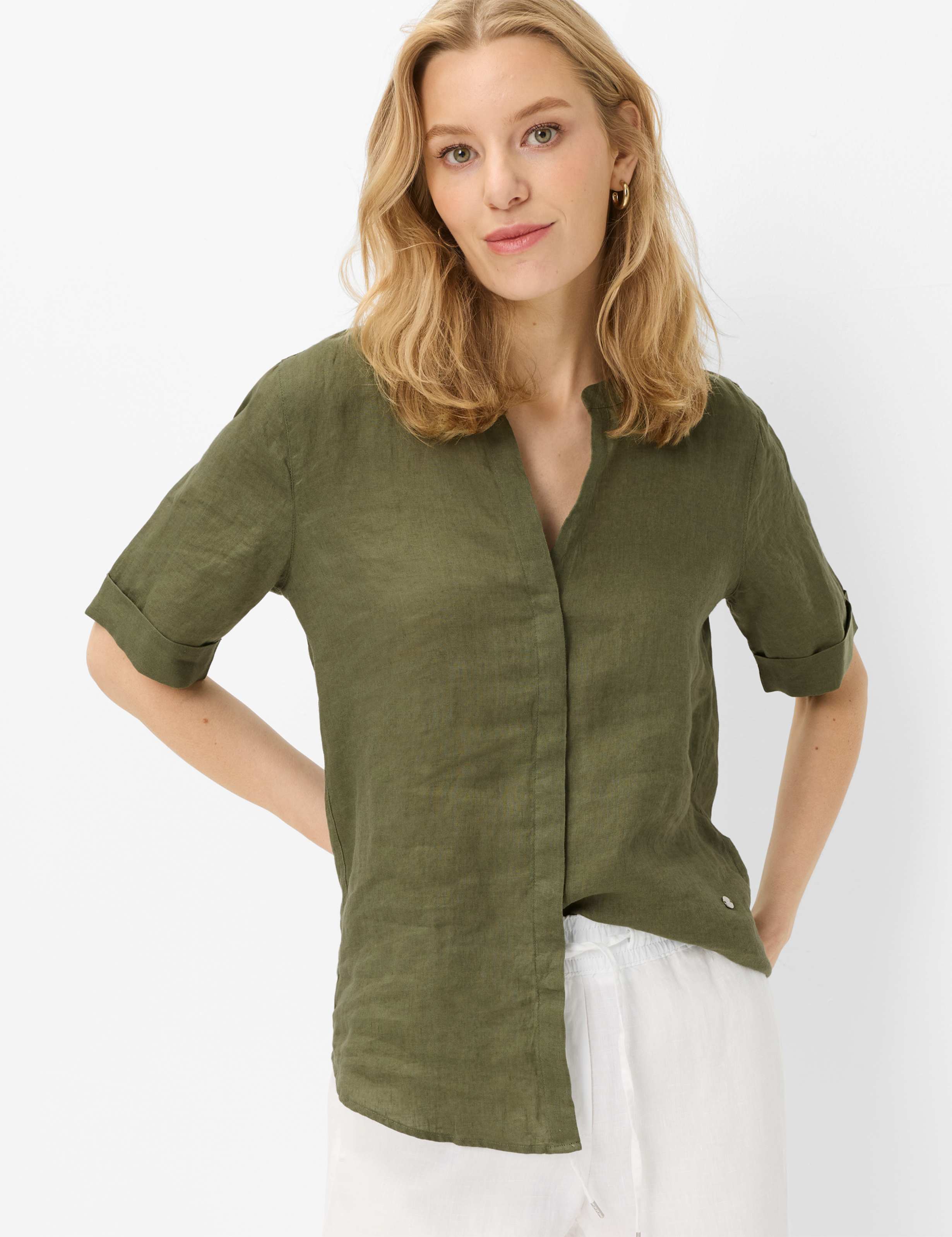 Brax Damen Bluse Style VERI olivine Grün Oliv, grün - oliv, Gr. 44