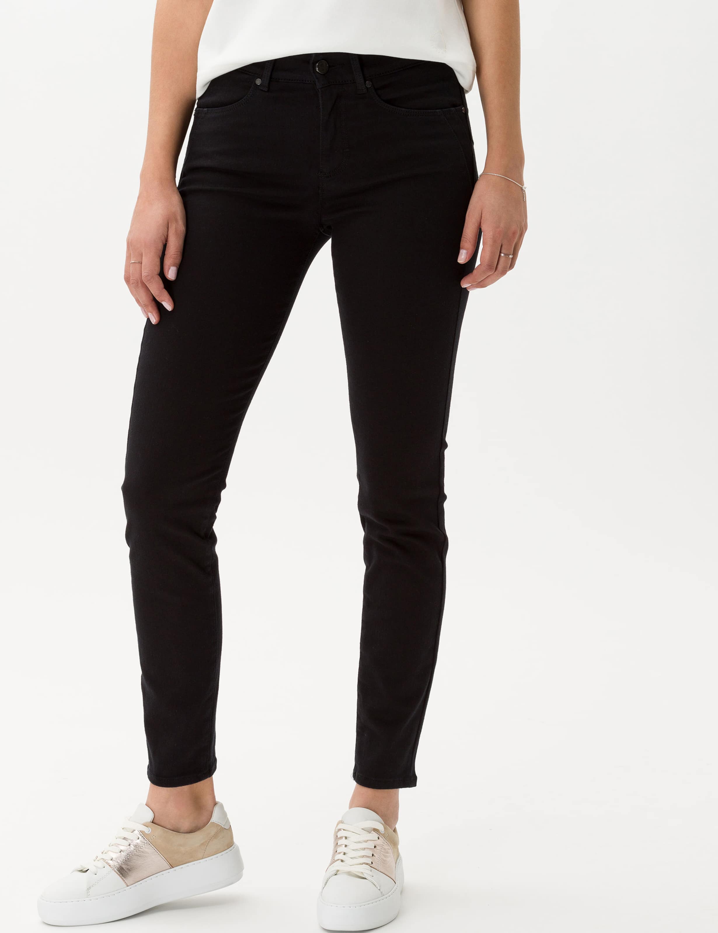 Brax Damen Röhrenjeans Style ANA CLEAN PERMA BLACK, denim perma schwarz, Gr. 44K