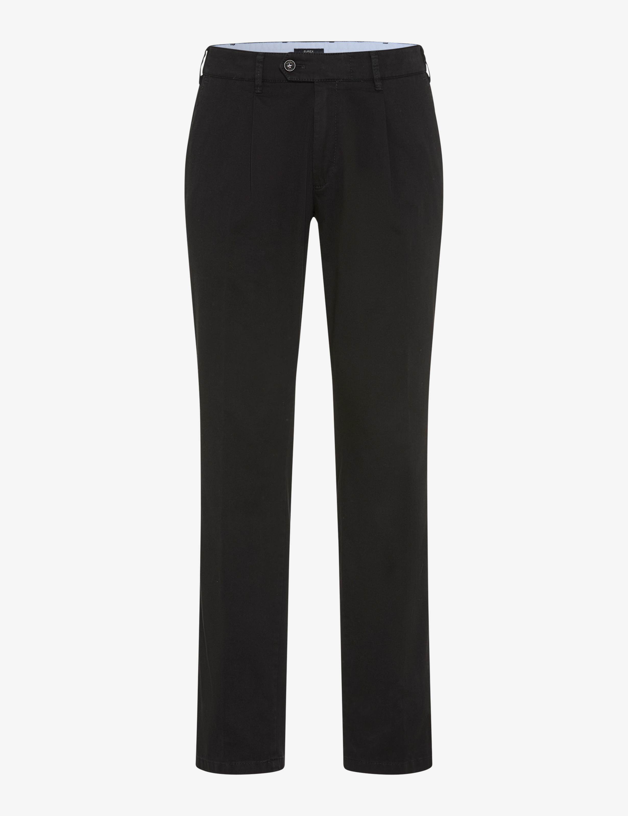 Eurex by Brax Herren Bundfaltenhose Style LUIS BLACK, perma schwarz, Gr. 27