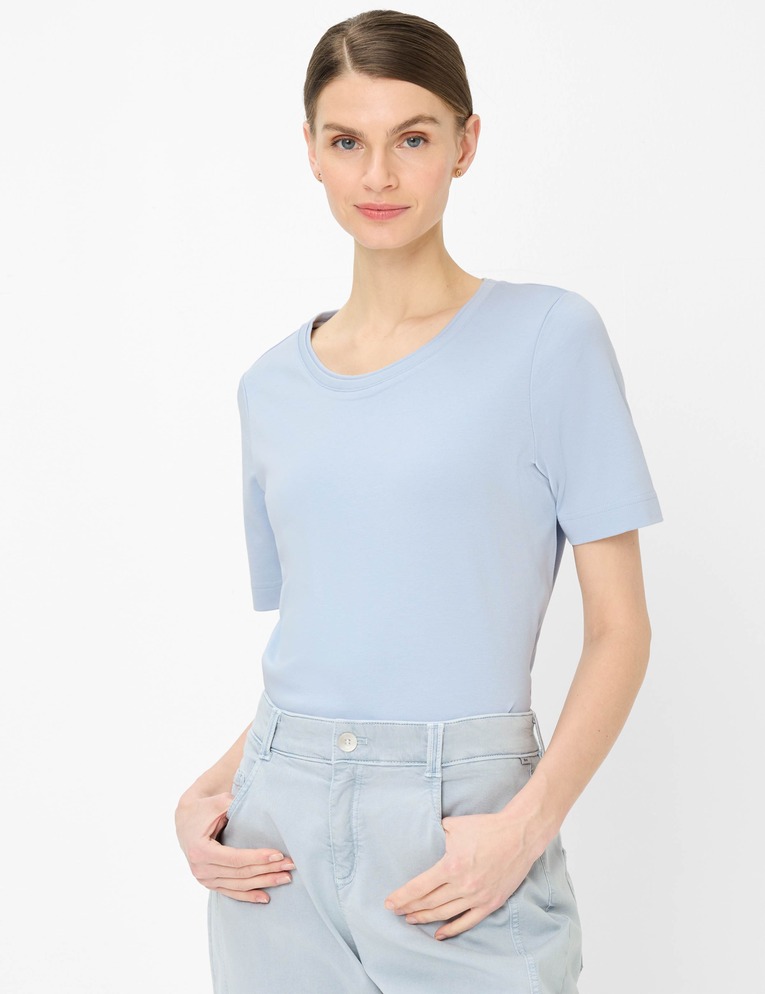 Brax Damen Shirt Style CIRA S vintage blue, hellblau, Gr. 34