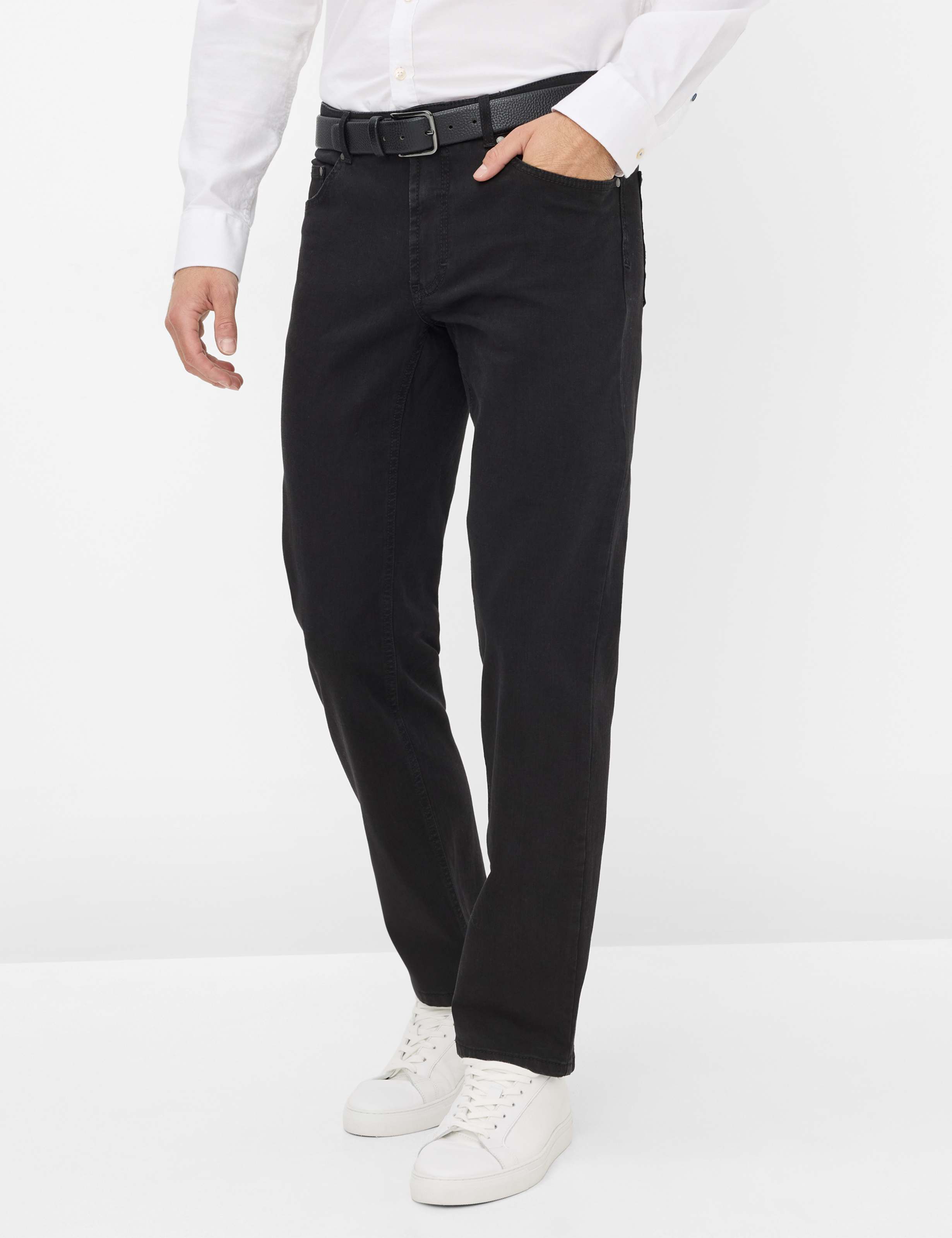 Eurex by Brax Herren Five-Pocket-Hose Style CARLOS, denim schwarz, Gr. 38/34