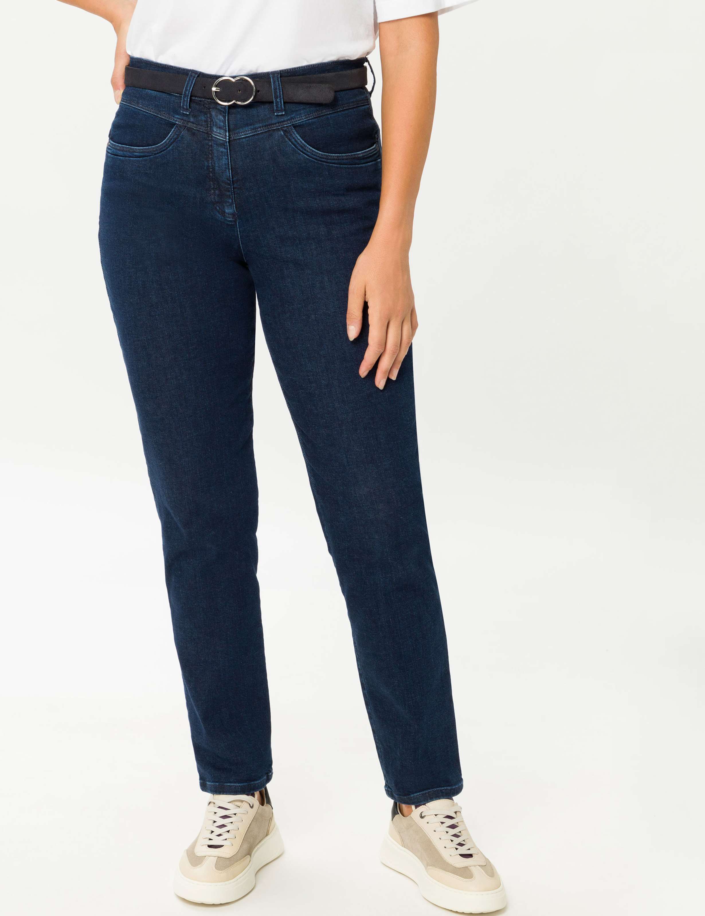 Raphaela by Brax Damen Five-Pocket-Hose Style CAREN NEW DARK BLUE, denim dunkelblau, Gr. 36K
