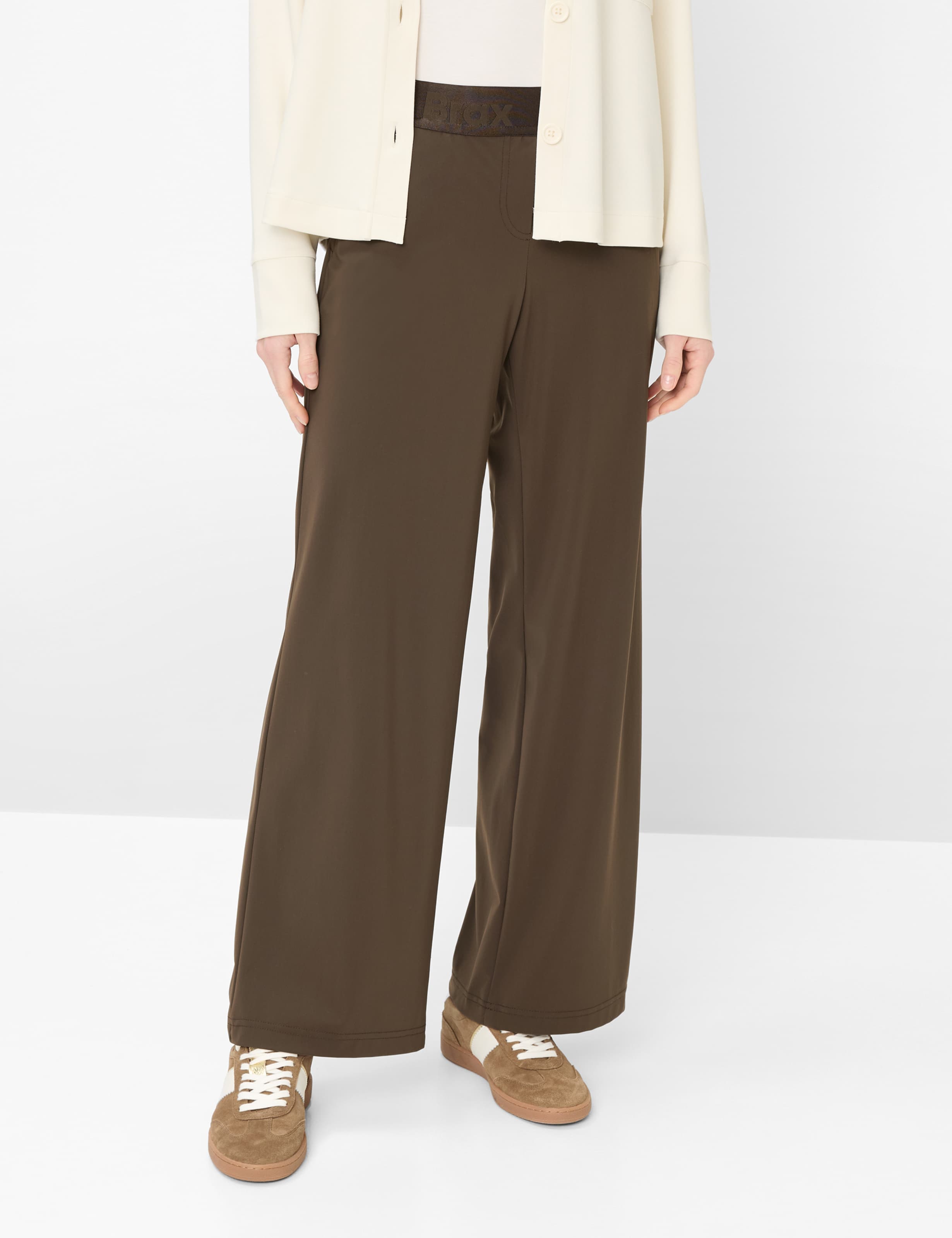 Brax Damen Palazzohose Style MAINE DARK EBONY, dunkelbraun, Gr. 44L