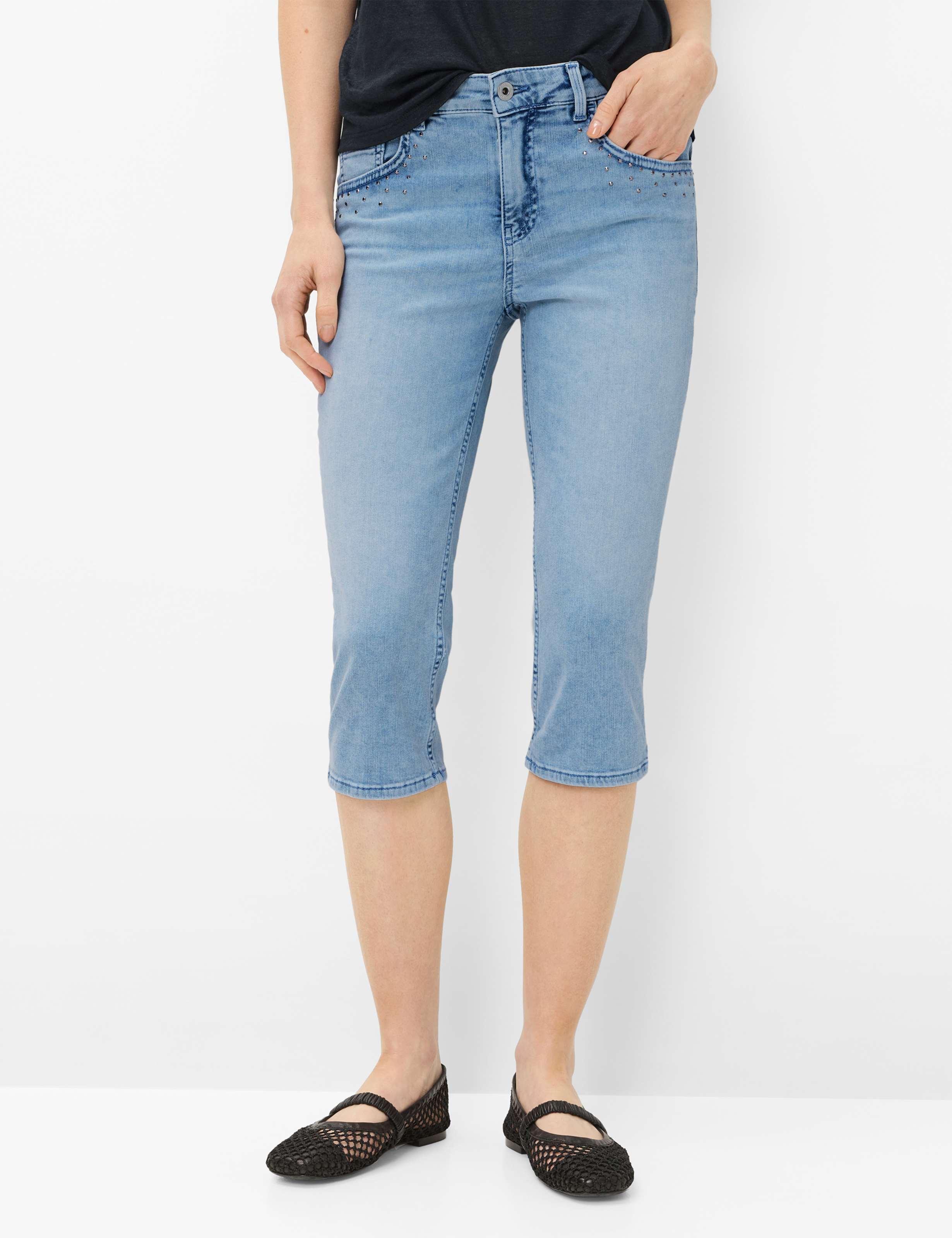 Brax Damen Jeans Style SHAKIRA C USED LIGHT VINTAGE BLUE, denim hellblau, Gr. 44