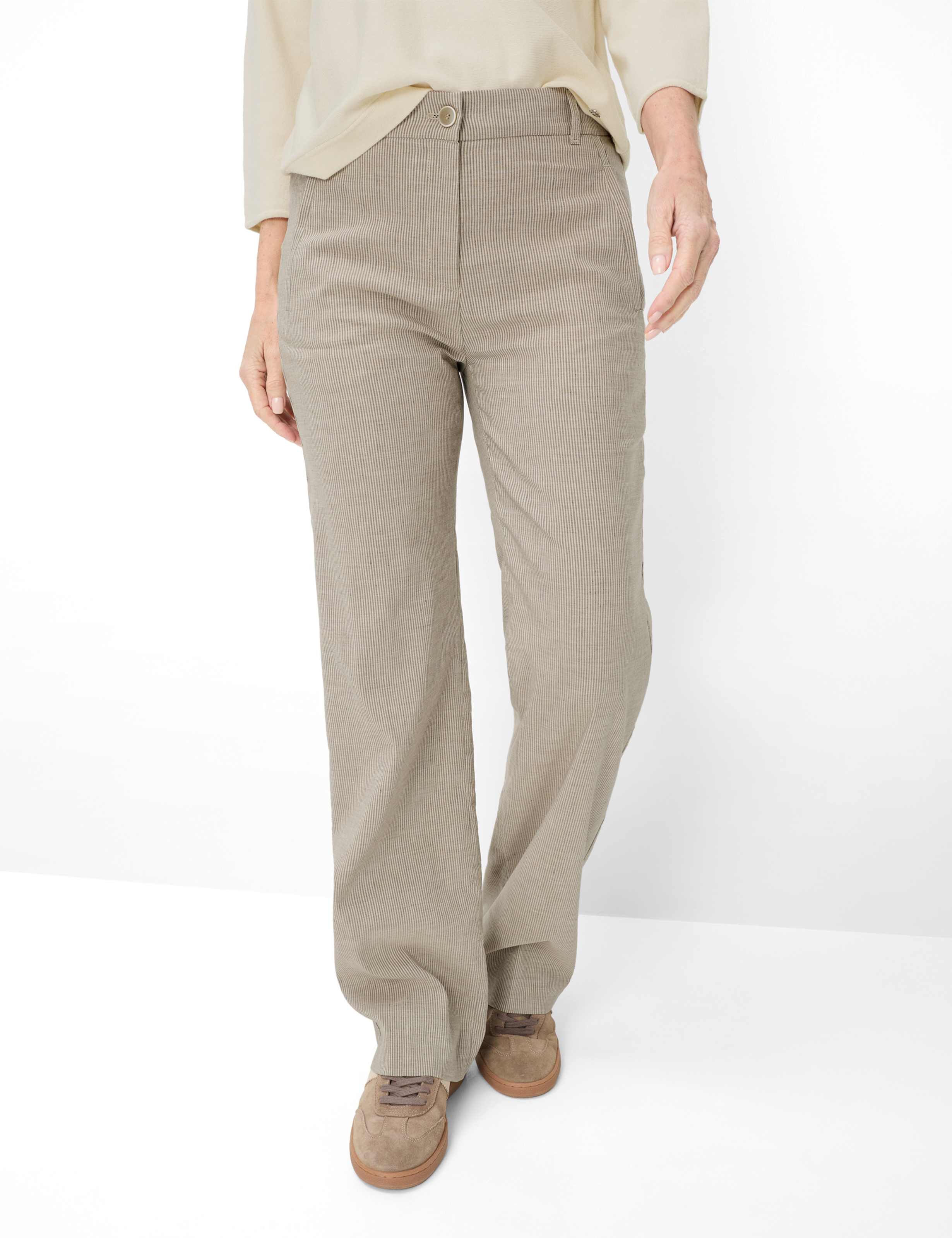 Raphaela by Brax Damen Marlenehose Style PEGGY FLARED SAND, Beige, Gr. 48K