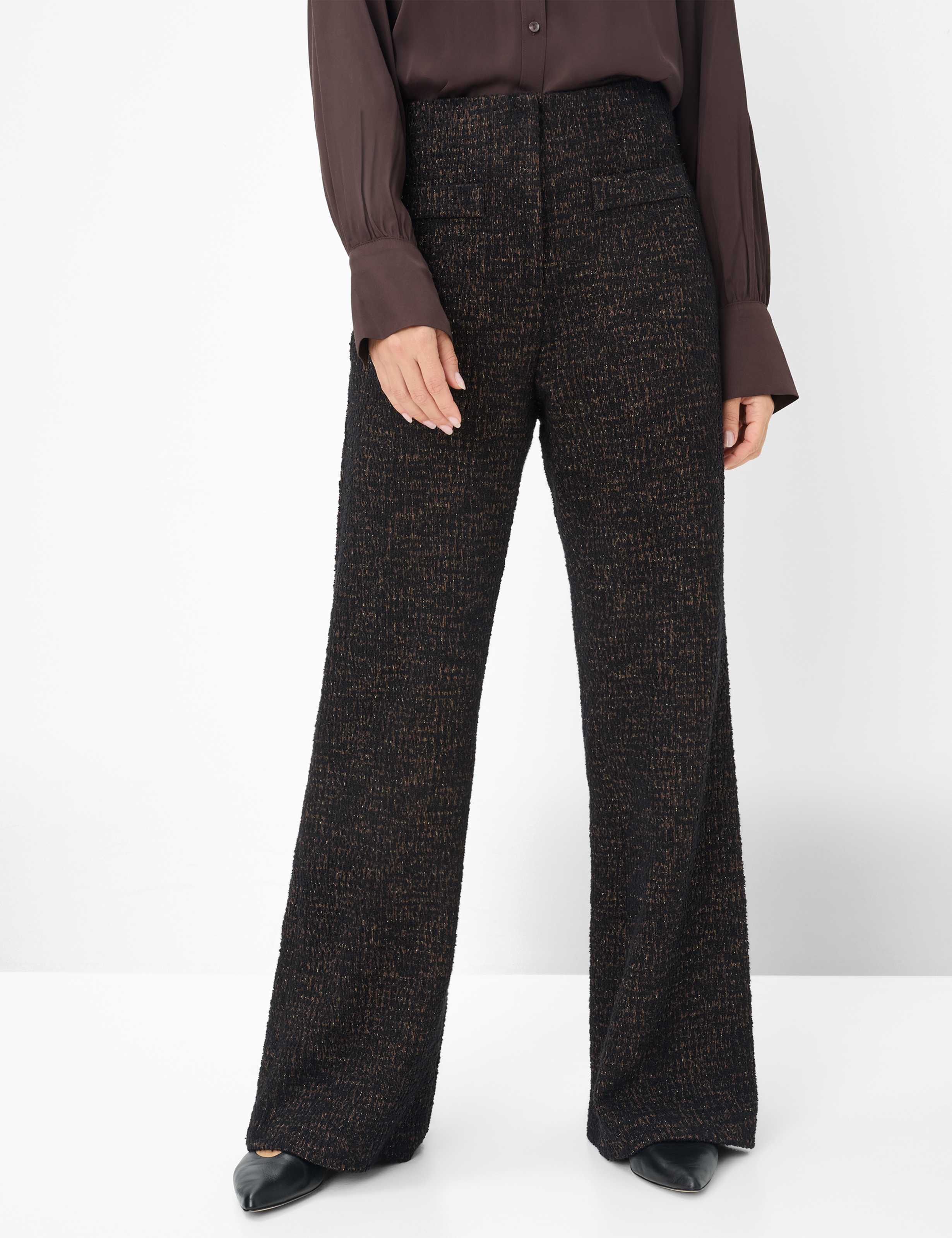 Brax Damen Palazzohose Style MAINE DARK CHOCOLATE, dunkelbraun, Gr. 42K