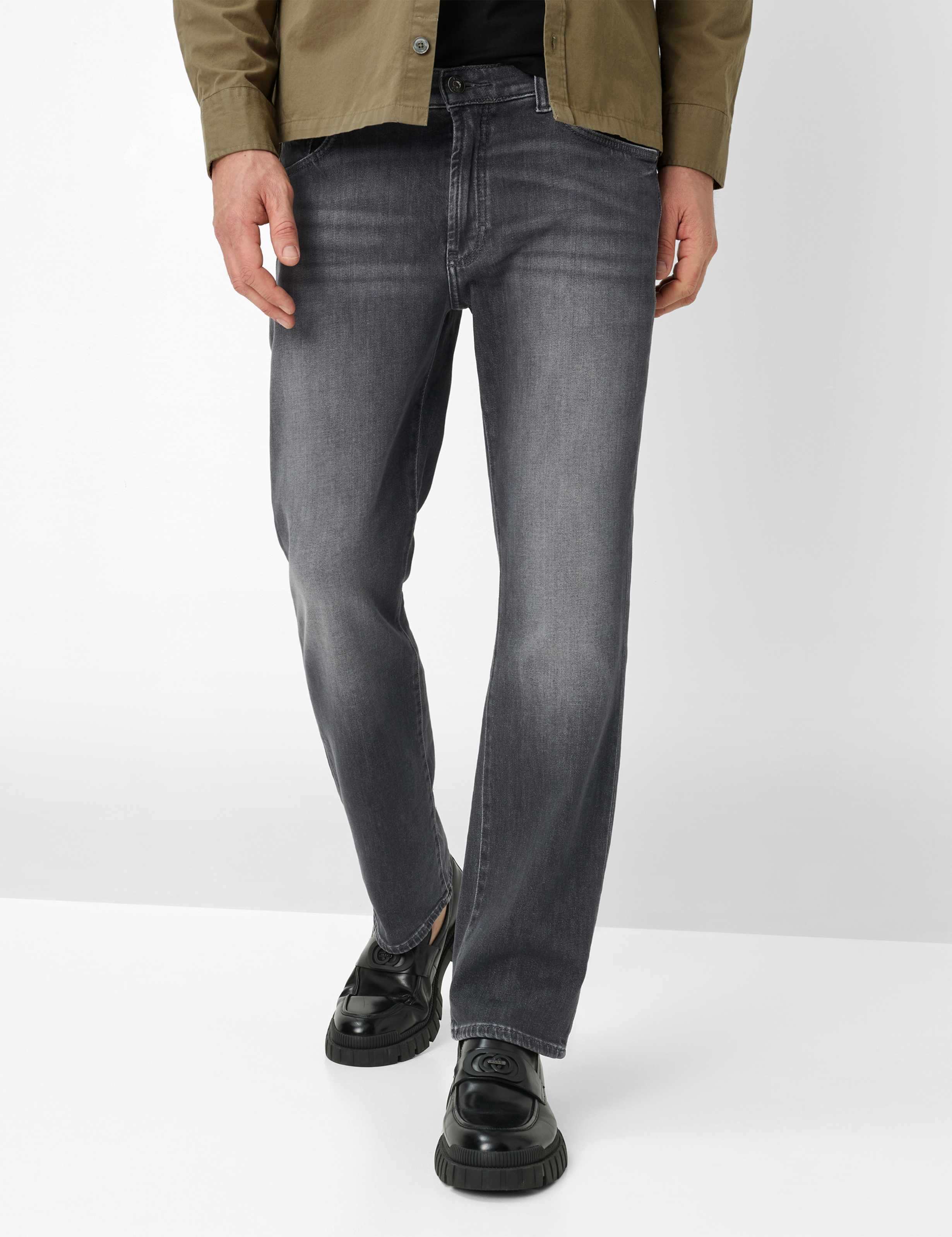 Brax Herren Five-Pocket-Hose Style CLINT BLACK STEEL USED, denim grau, Gr. 35/30