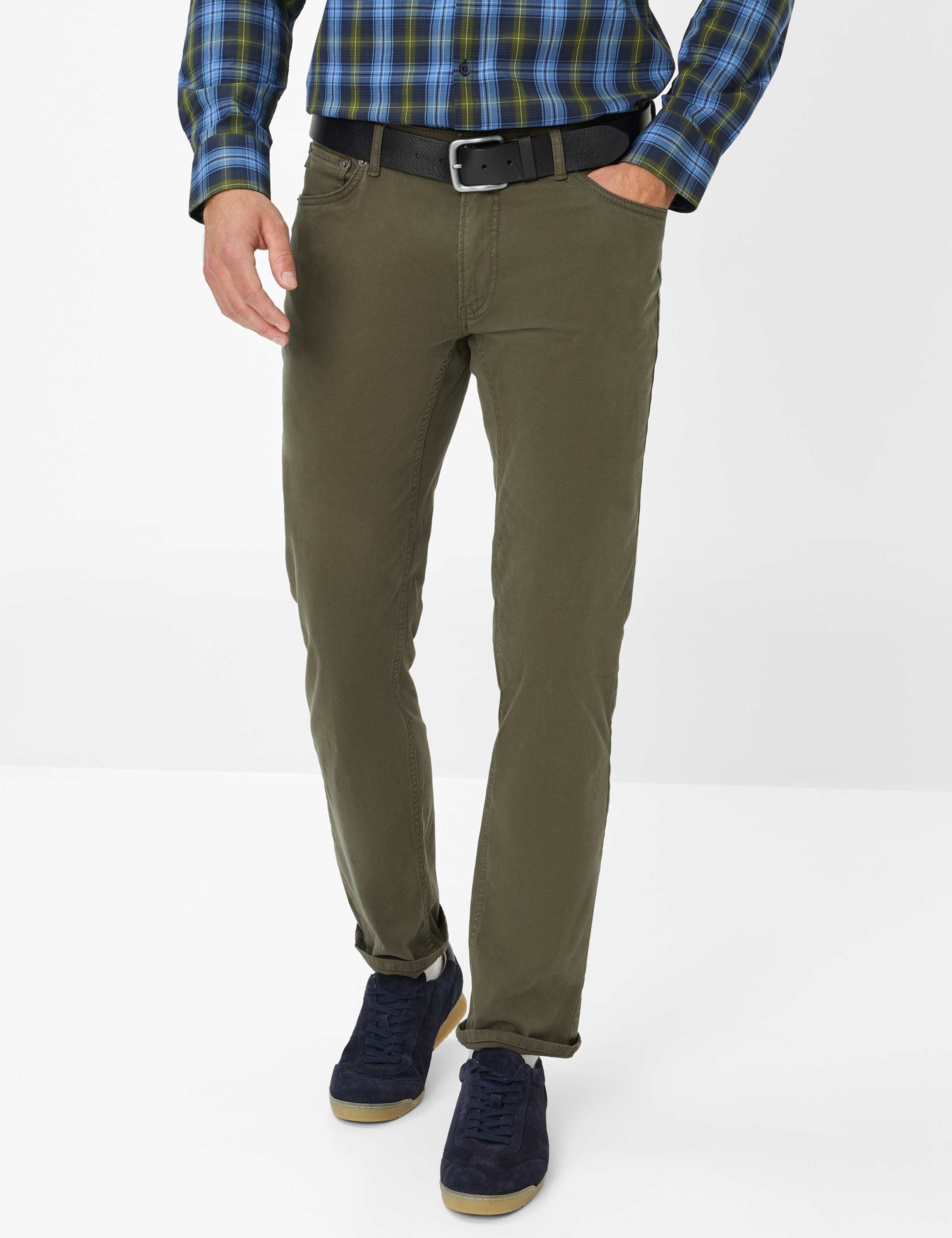 Brax Herren Five-Pocket-Hose Style CHUCK OLIVE Grün Oliv, grün - oliv, Gr. 32/36