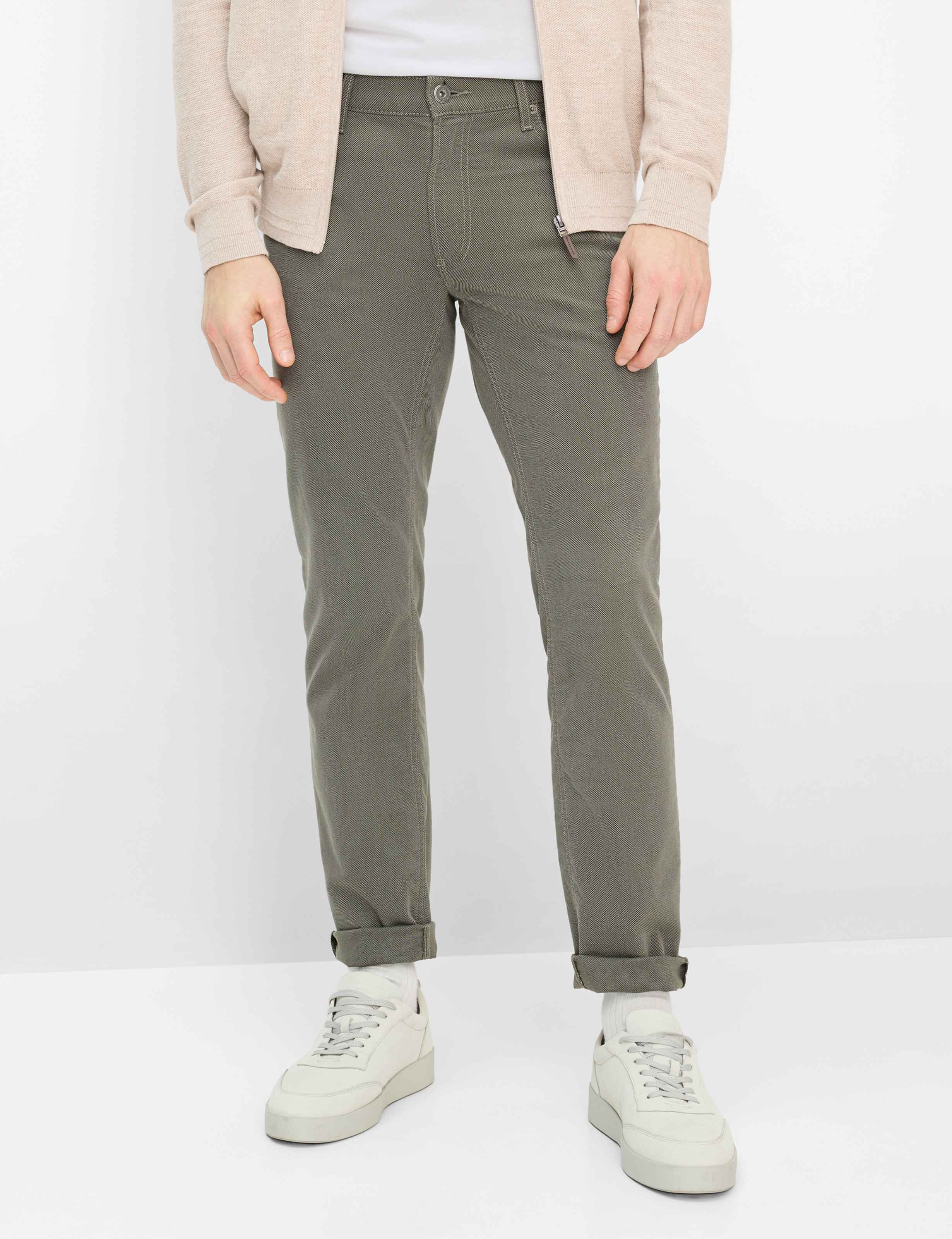 Brax Herren Five-Pocket-Hose Style CHUCK OLIVE Grün Oliv, grün - oliv, Gr. 38/34