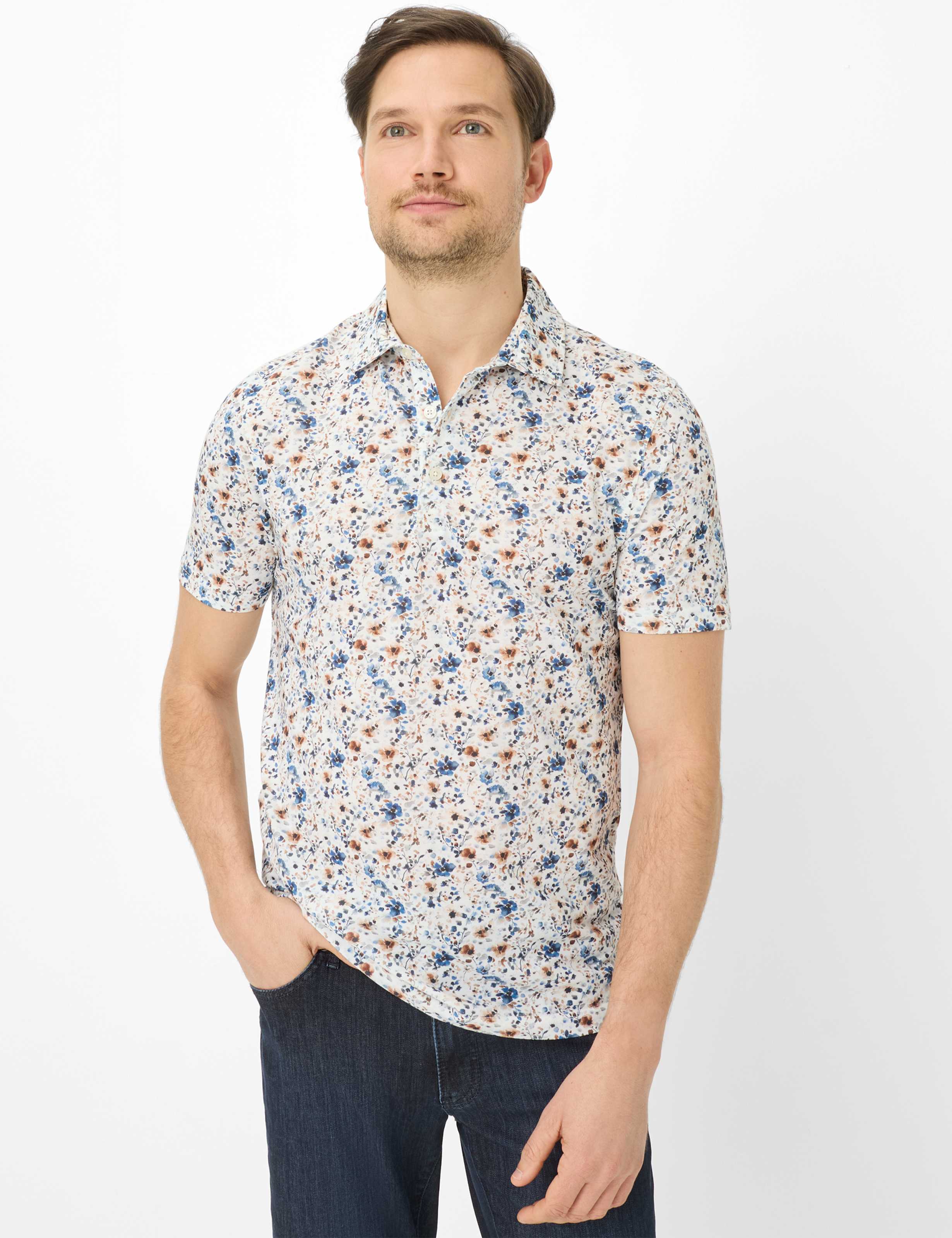 Brax Herren Polo Style PEPE white, weiß, Gr. 6XL