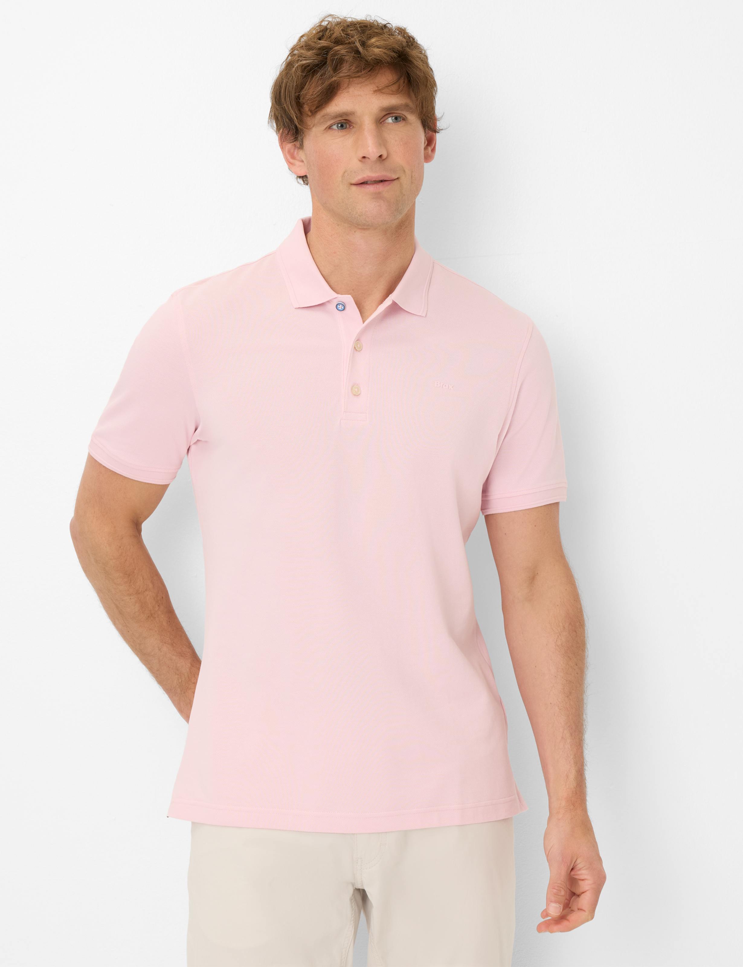 Brax Herren Polo Style PETE smooth rose, Rosa, Gr. XL
