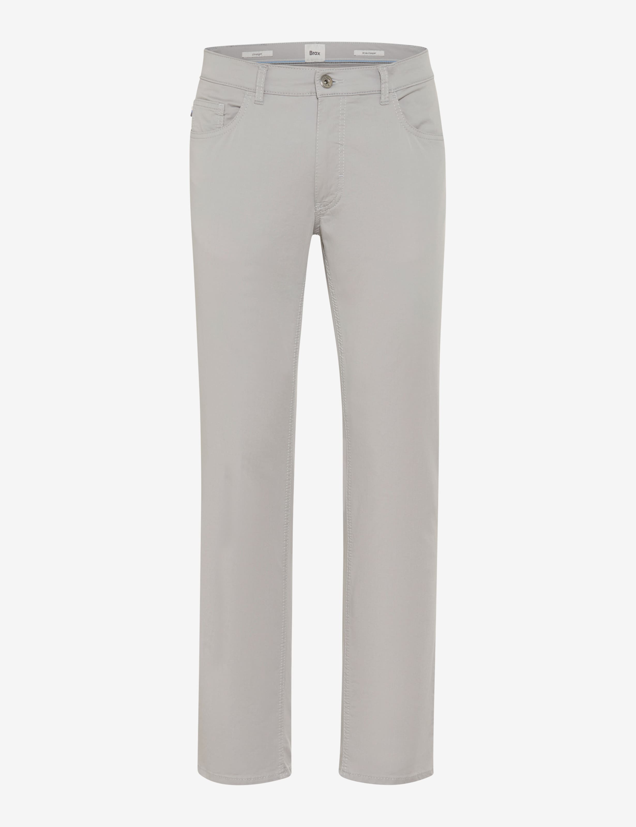 Brax Herren Five-Pocket-Hose Style COOPER PLATIN, hellgrau, Gr. 32/32