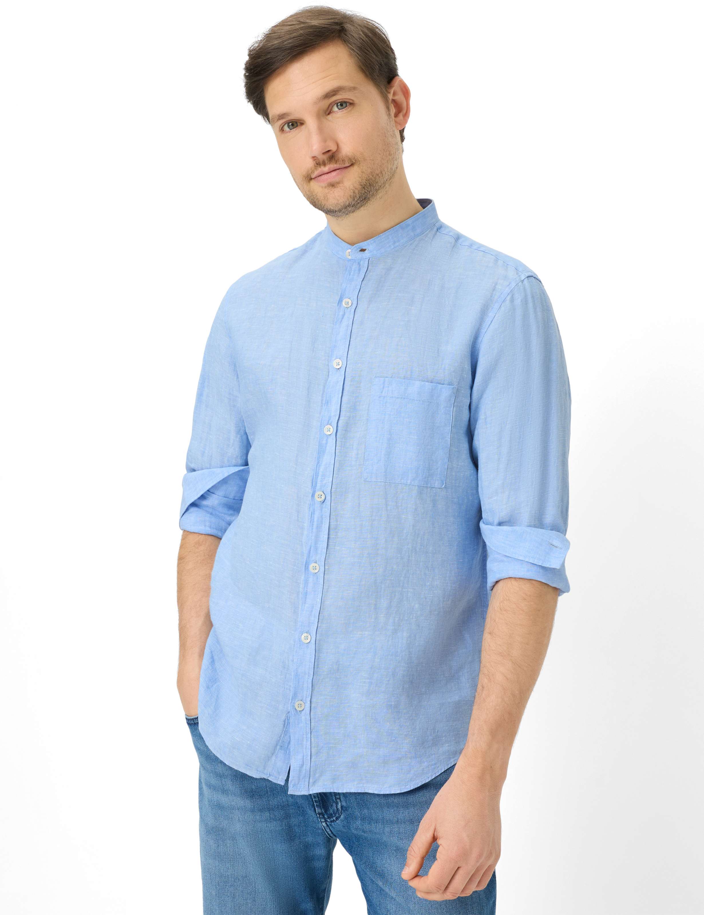 Brax Herren Hemd Style LARS sky, hellblau, Gr. XS