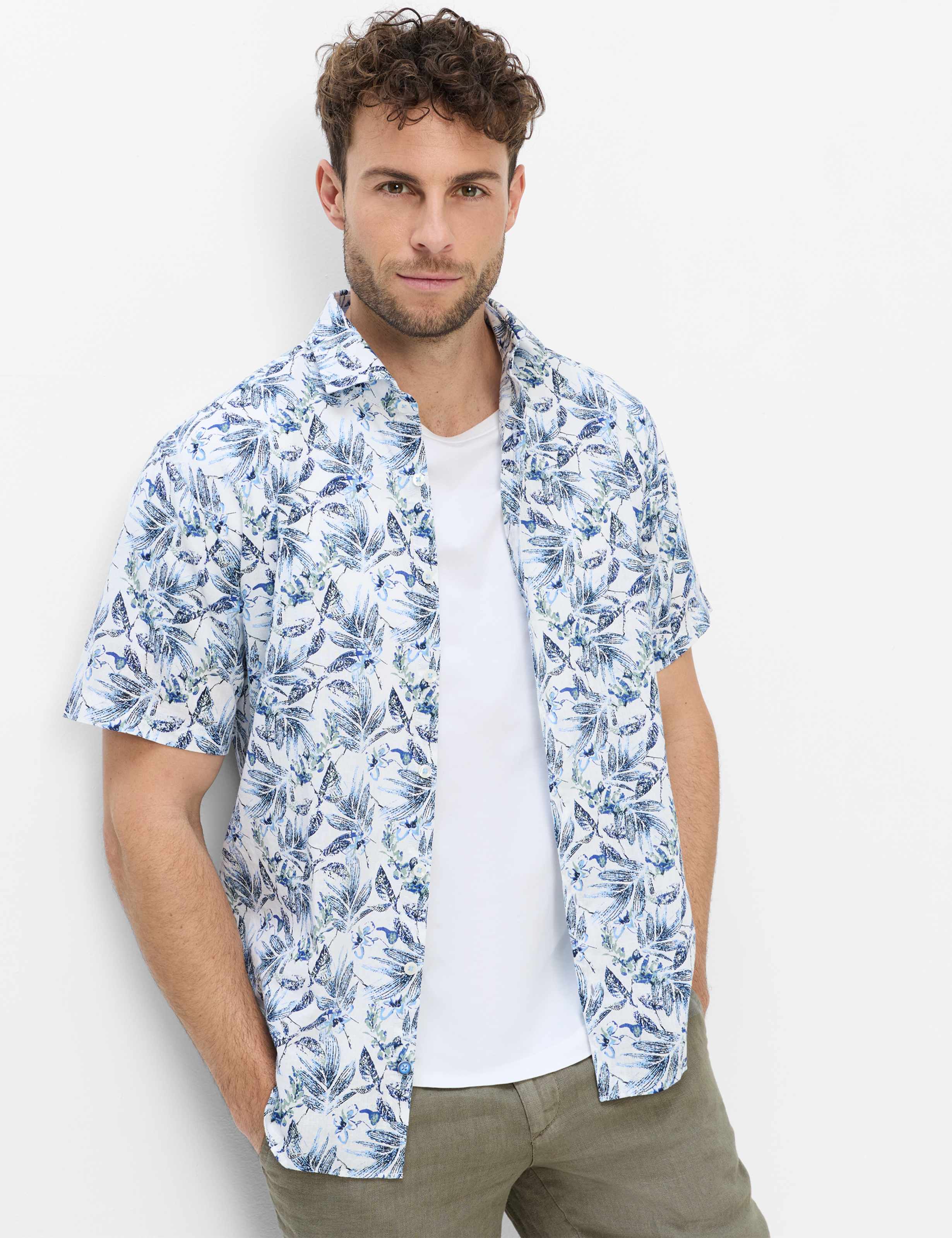 Brax Herren Hemd Style HARDY herb, grün, Gr. XXL