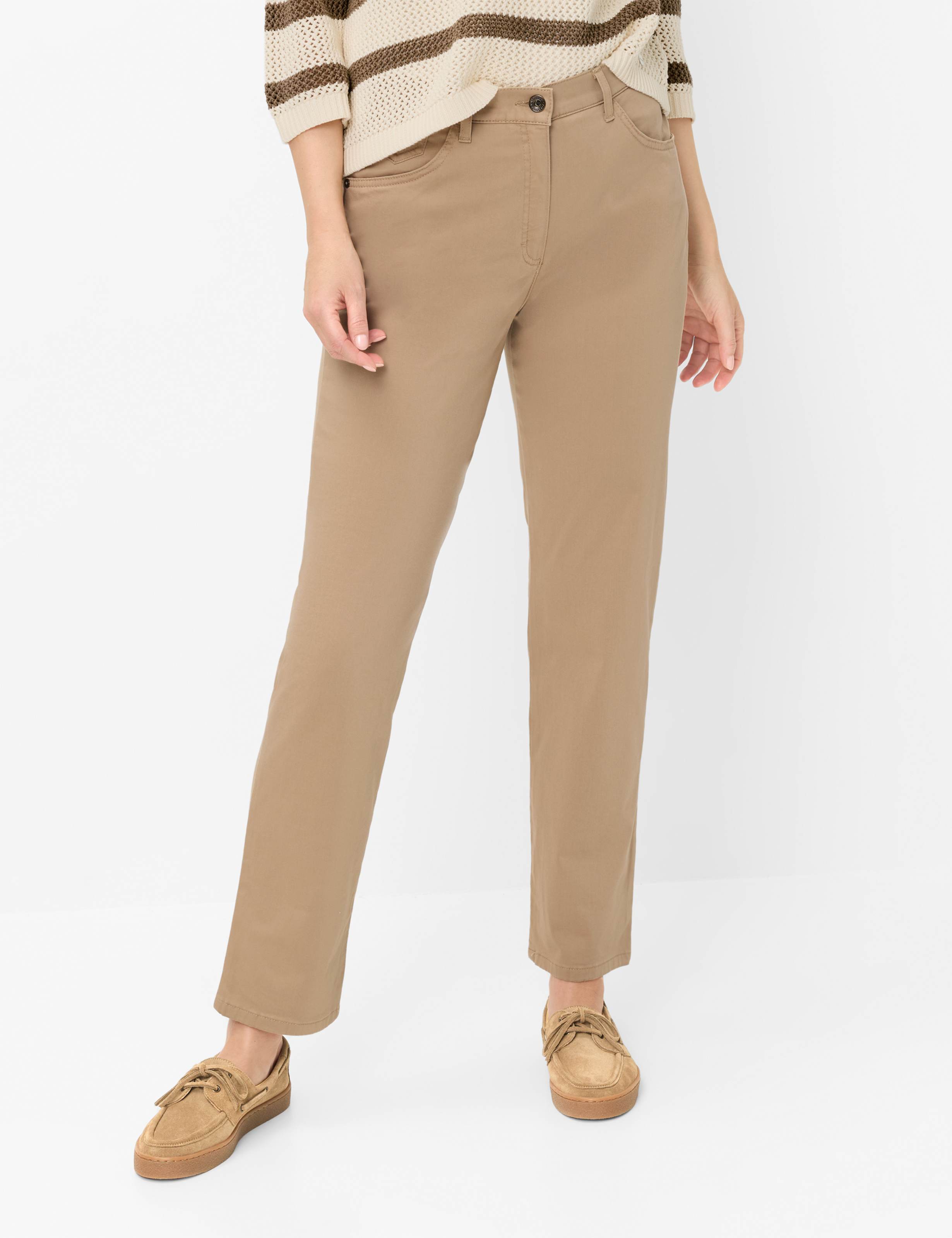 Raphaela by Brax Damen Five-Pocket-Hose Style CORRY NOUGAT, hellbraun, Gr. 50K