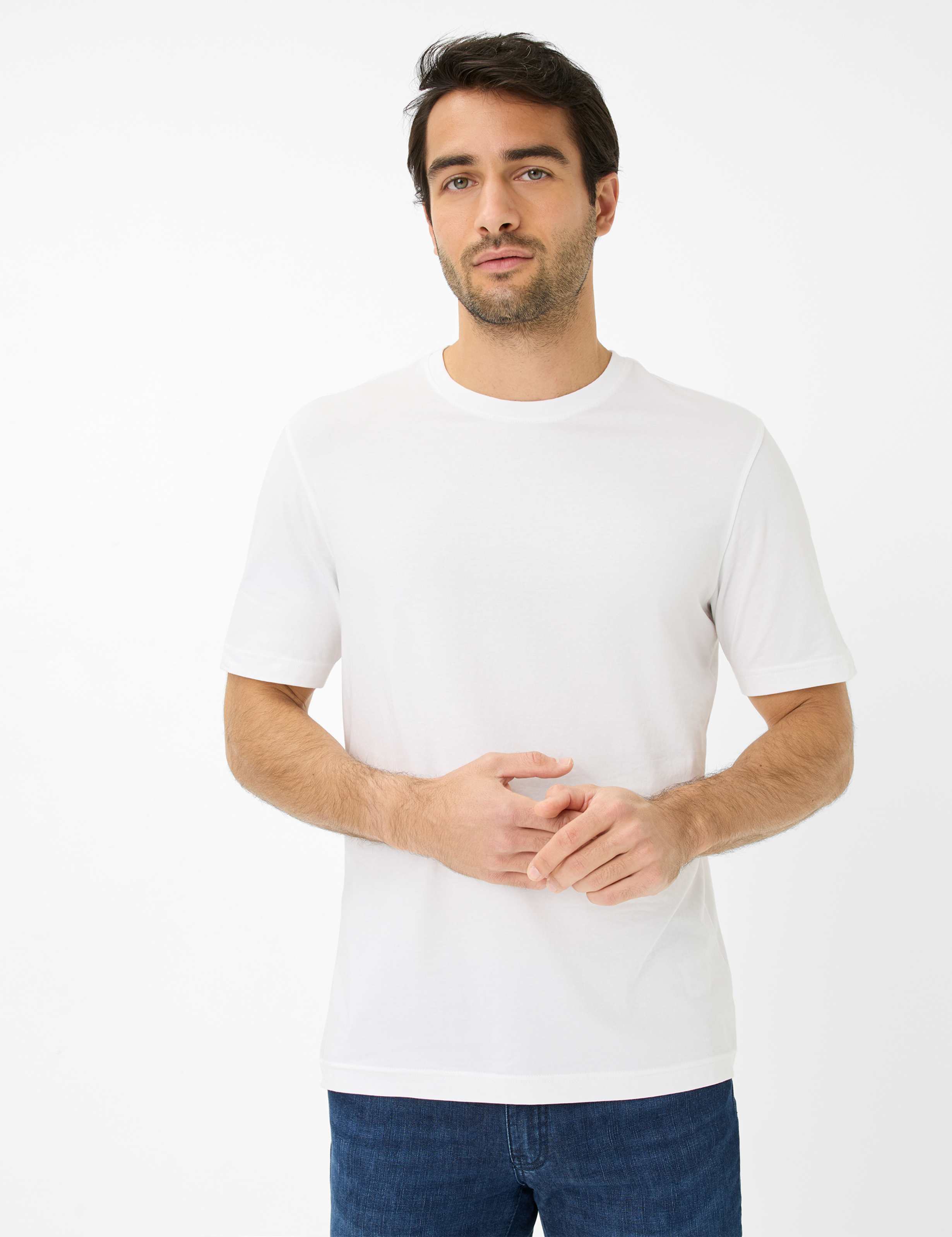 Brax Herren Shirt Style TIM-TIM white, weiß, Gr. XXL