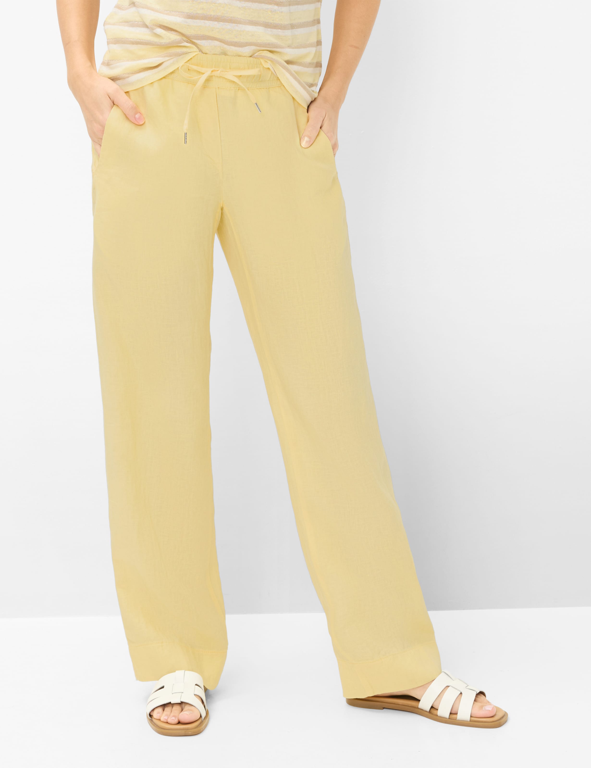 Brax Damen Marlenehose Style FARINA BUTTERCUP, hellgelb, Gr. 50